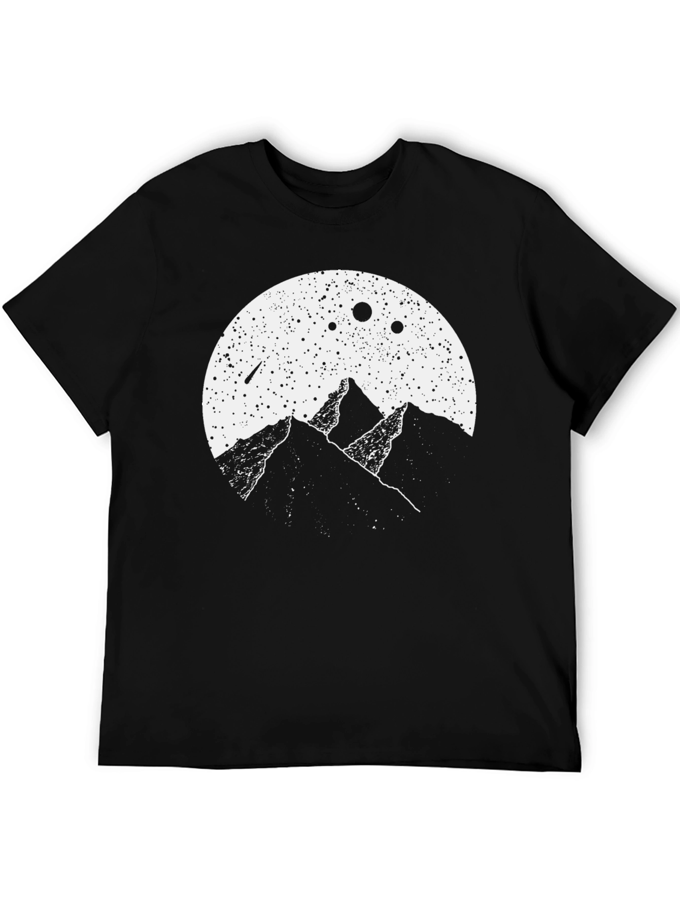 Mountain Peaks Galaxy Black T-Shirt