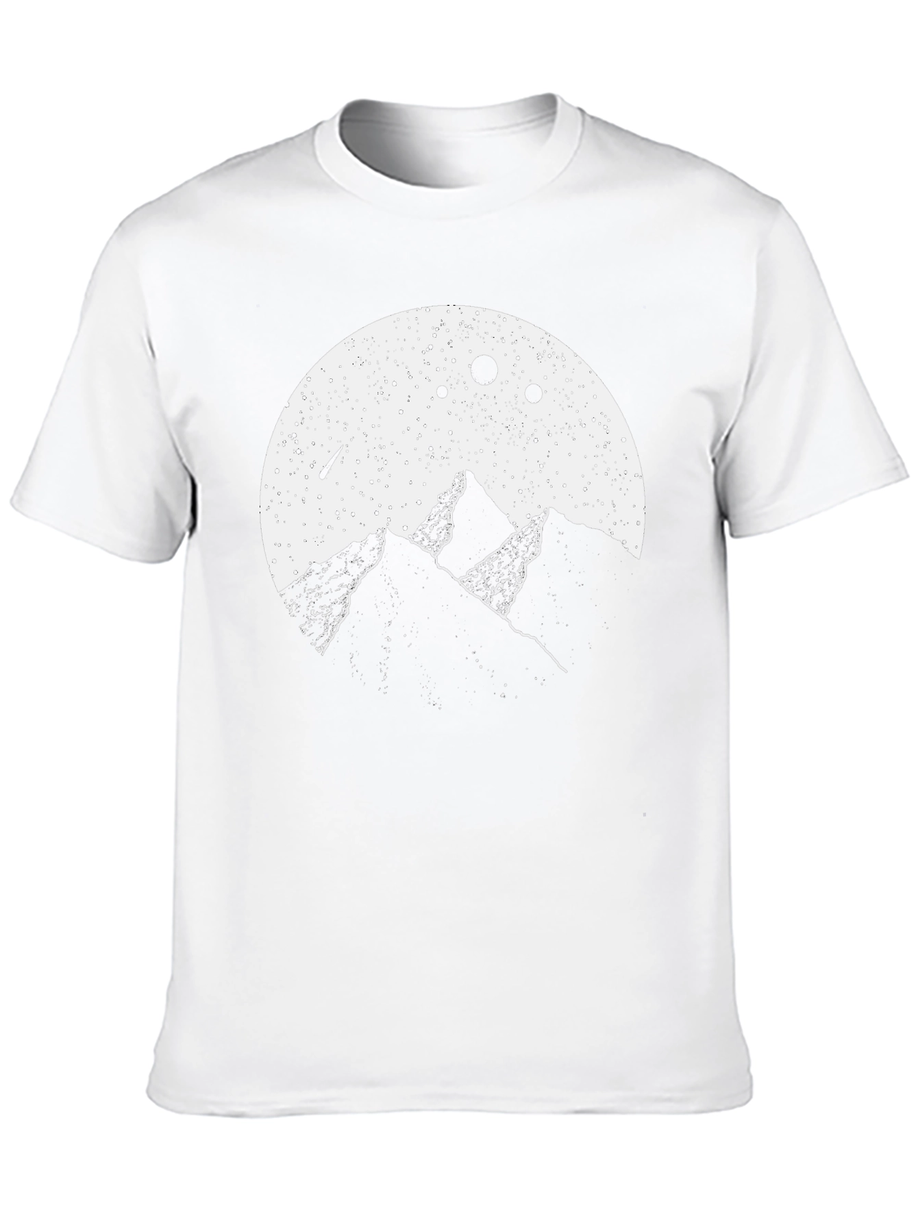 Mountain Peaks Galaxy Black T-Shirt