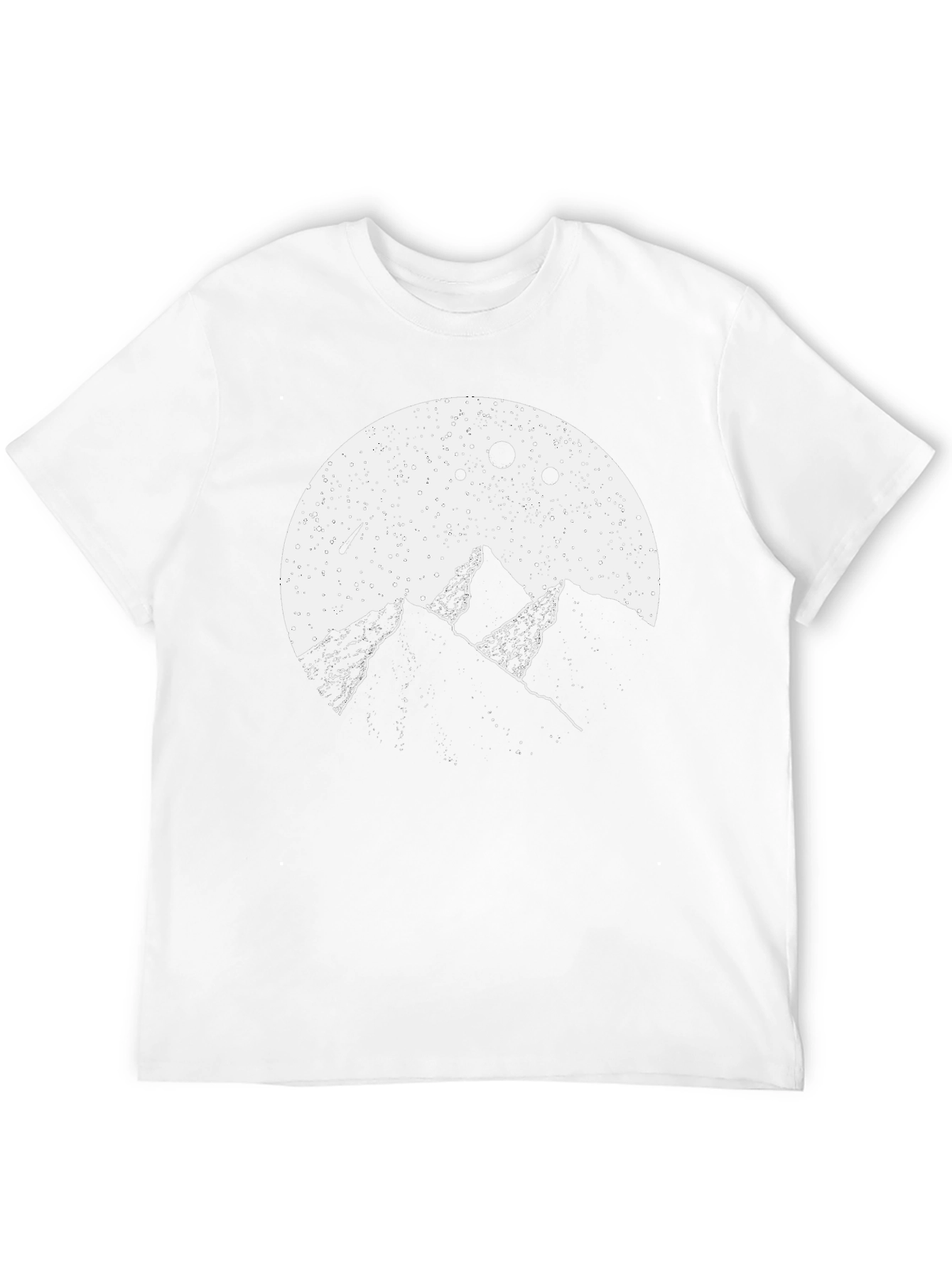 Mountain Peaks Galaxy Black T-Shirt