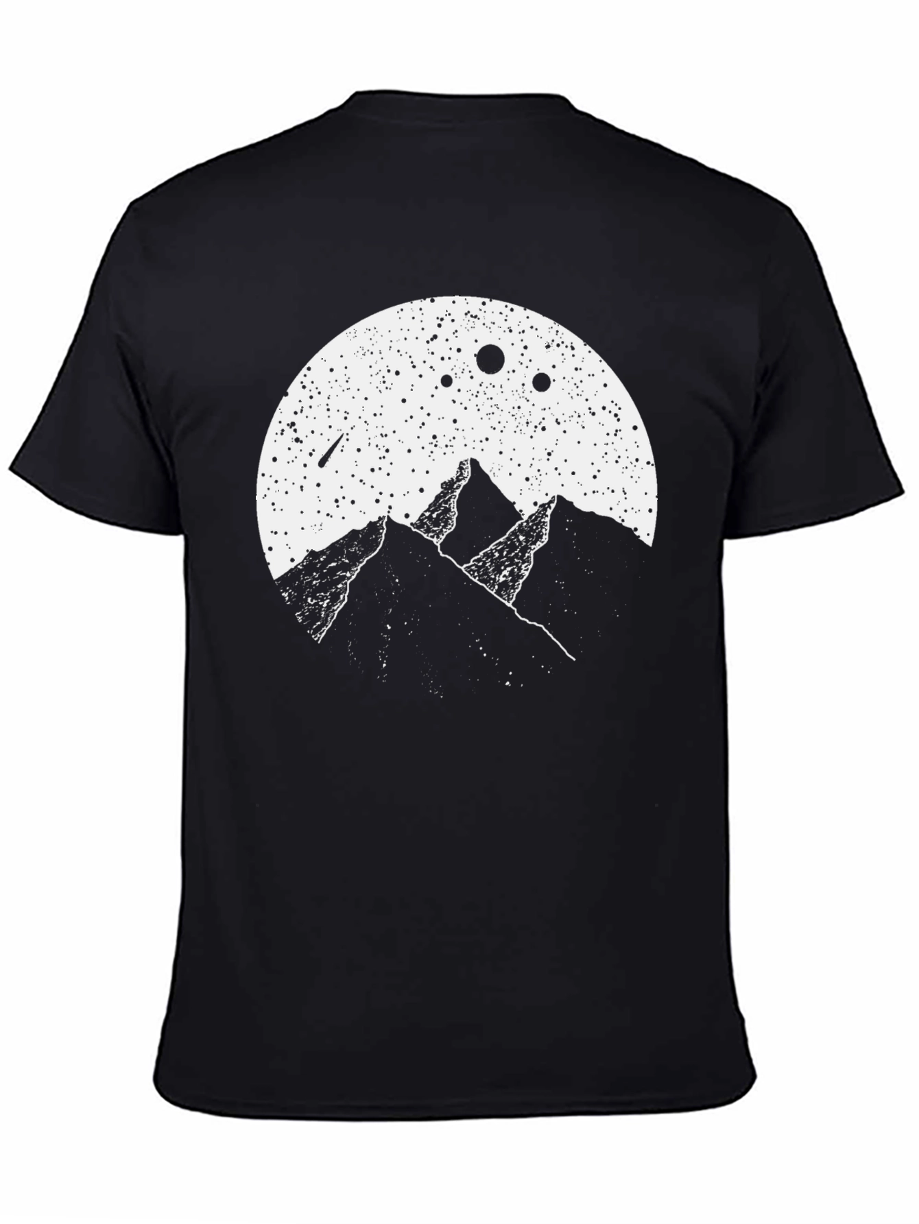 Mountain Peaks Galaxy Black T-Shirt