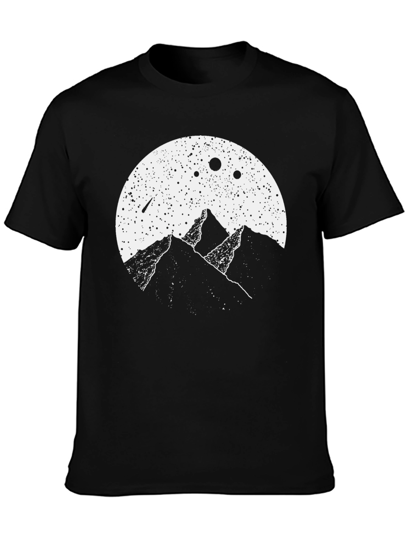 Mountain Peaks Galaxy Black T-Shirt