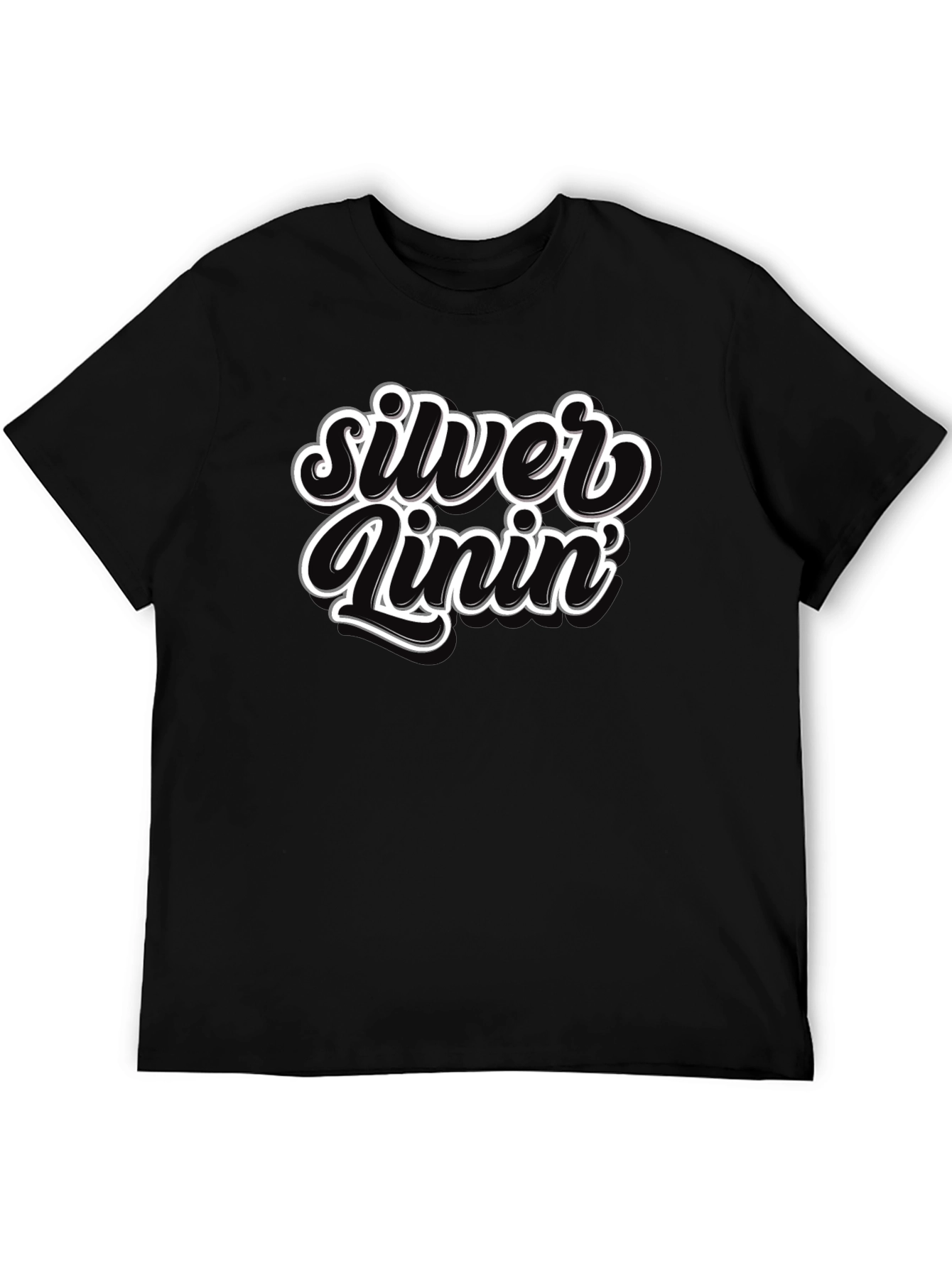 Silver Lining Graphic T-Shirt - Black