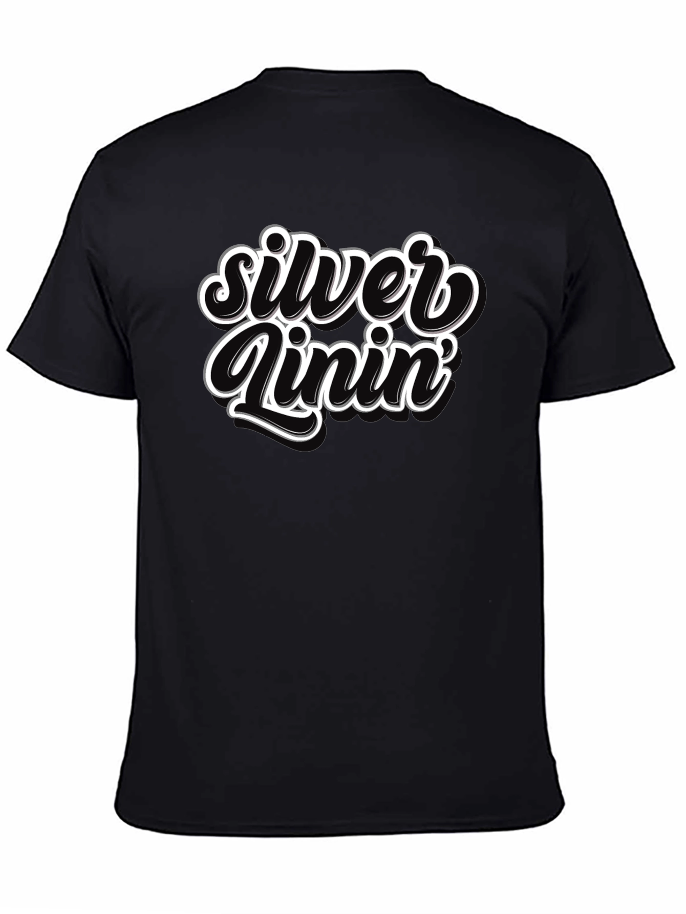 Silver Lining Graphic T-Shirt - Black