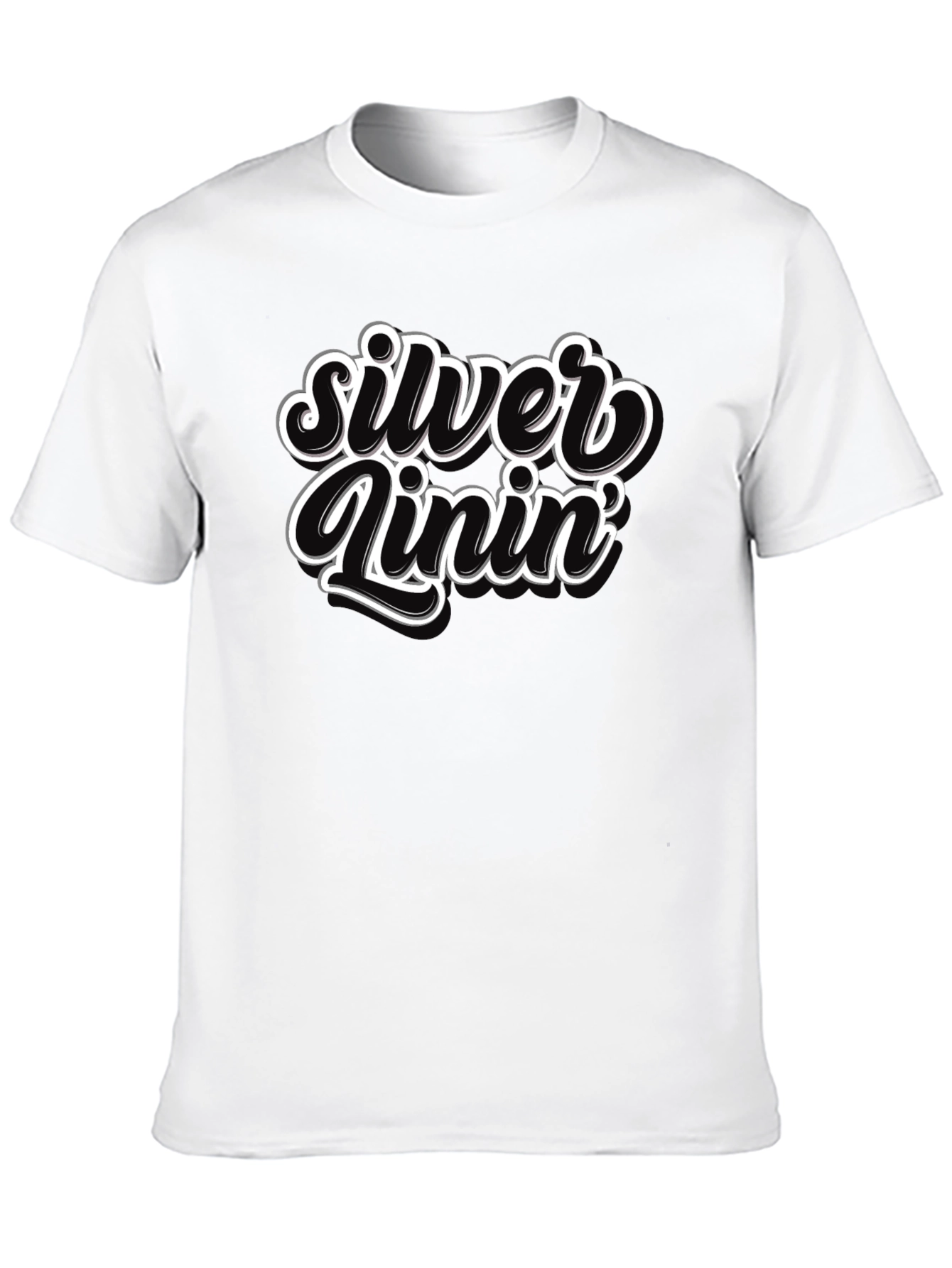 Silver Lining Graphic T-Shirt - Black