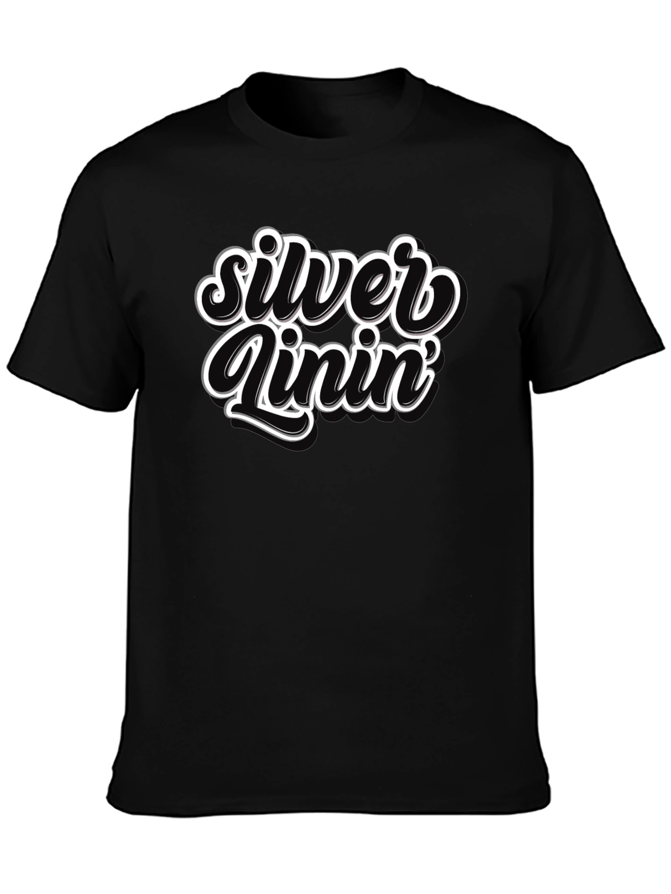 Silver Lining Graphic T-Shirt - Black