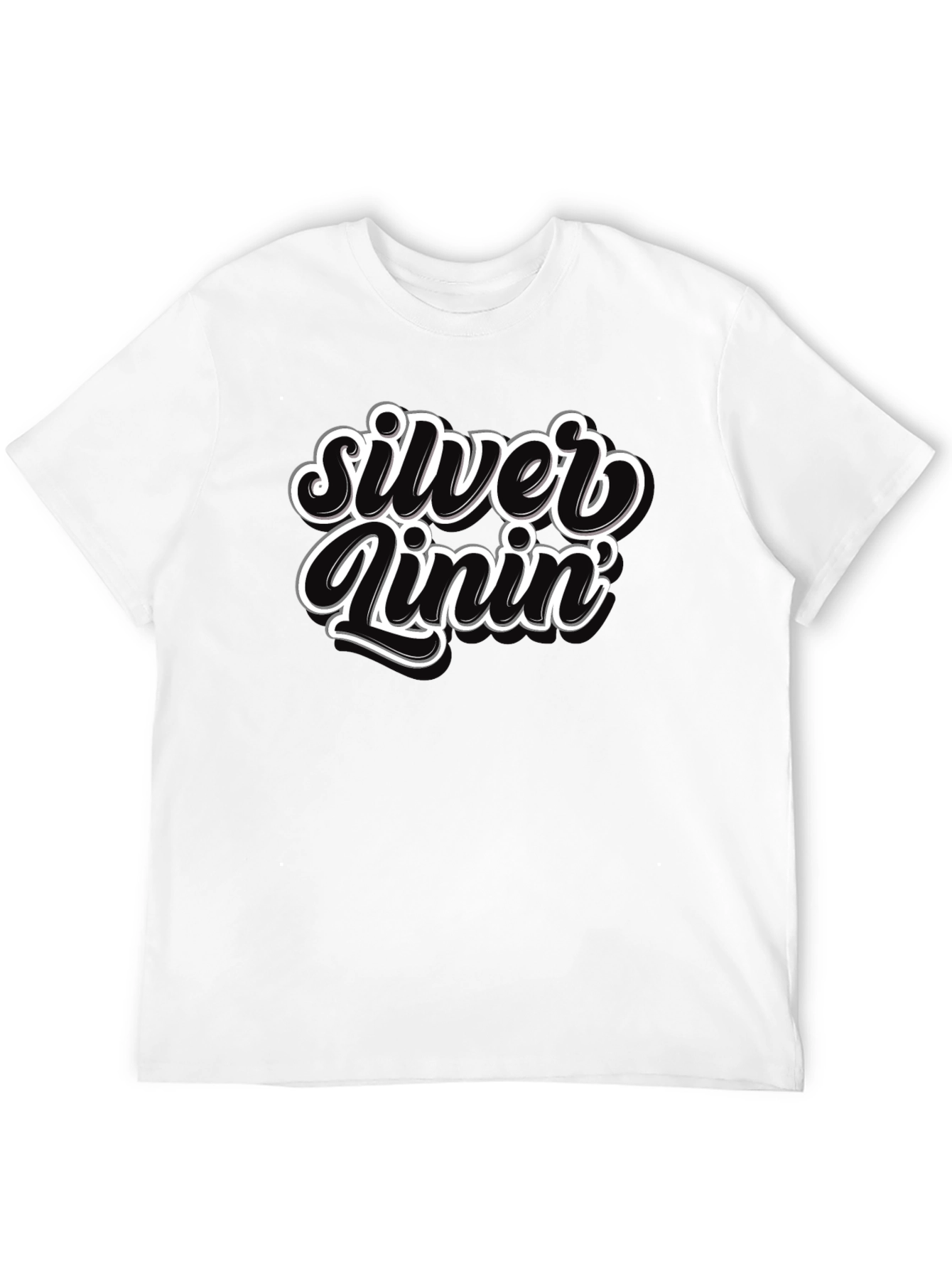 Silver Lining Graphic T-Shirt - Black