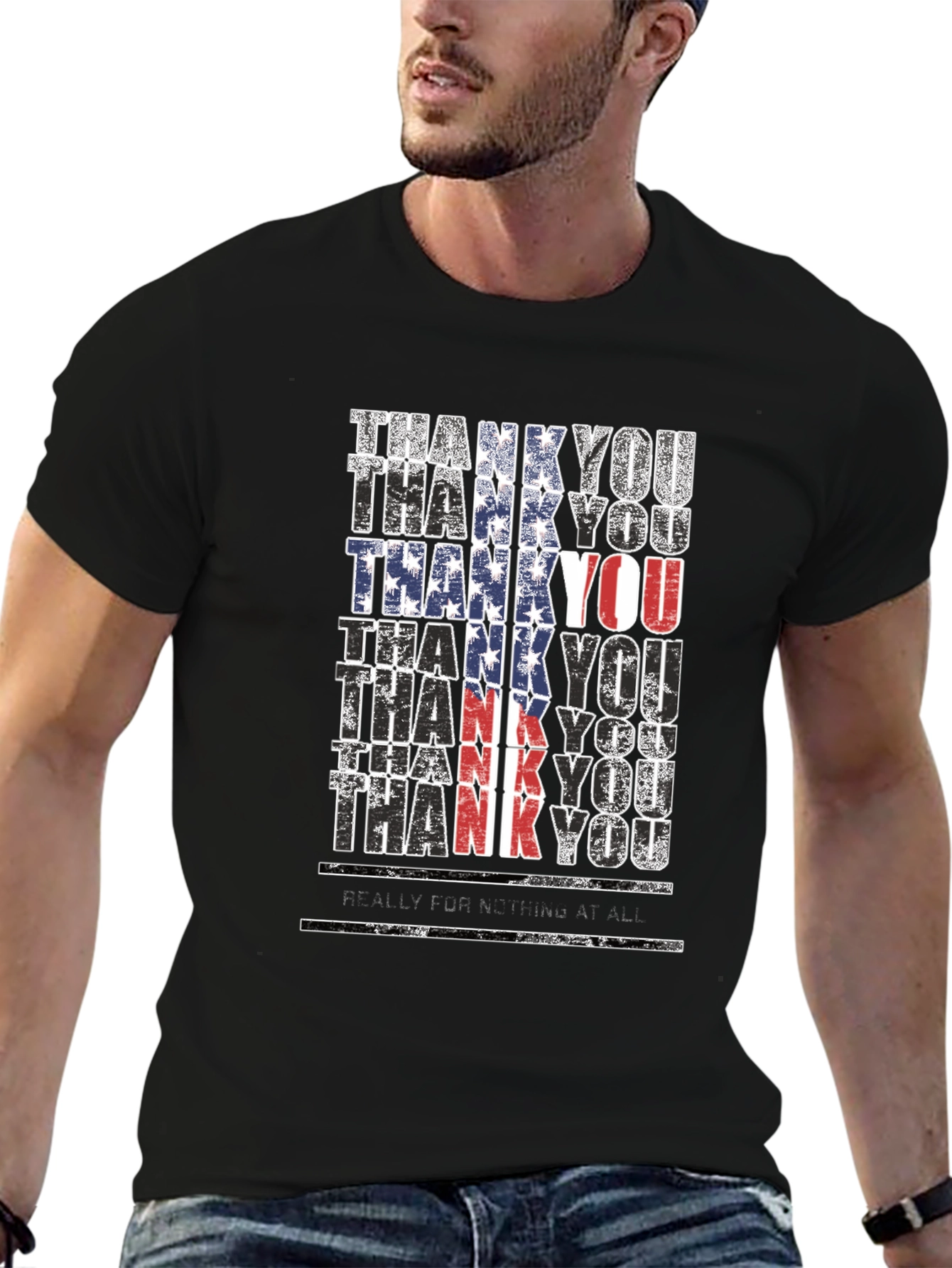 Thank You Patriotic Graphic T-Shirt