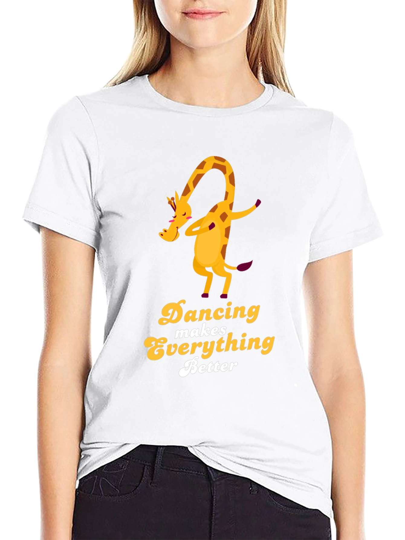 Dancing Giraffe Graphic Tee - Makes Everything Better