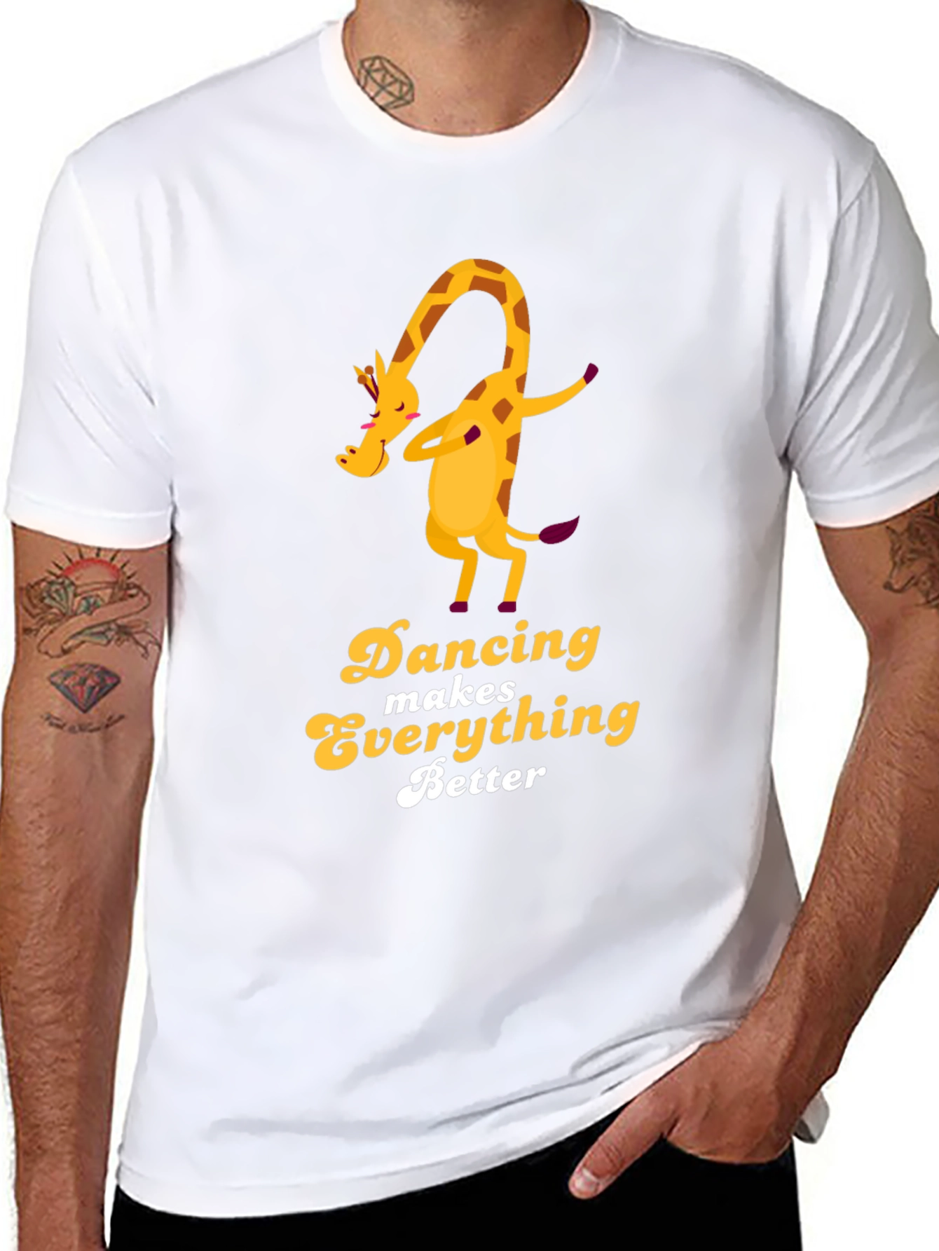 Dancing Giraffe Graphic Tee - Makes Everything Better