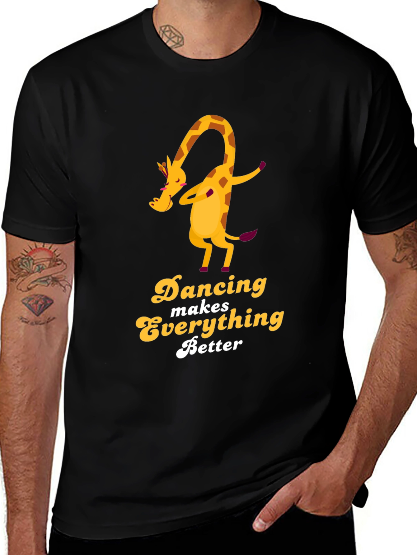 Dancing Giraffe Graphic Tee - Makes Everything Better