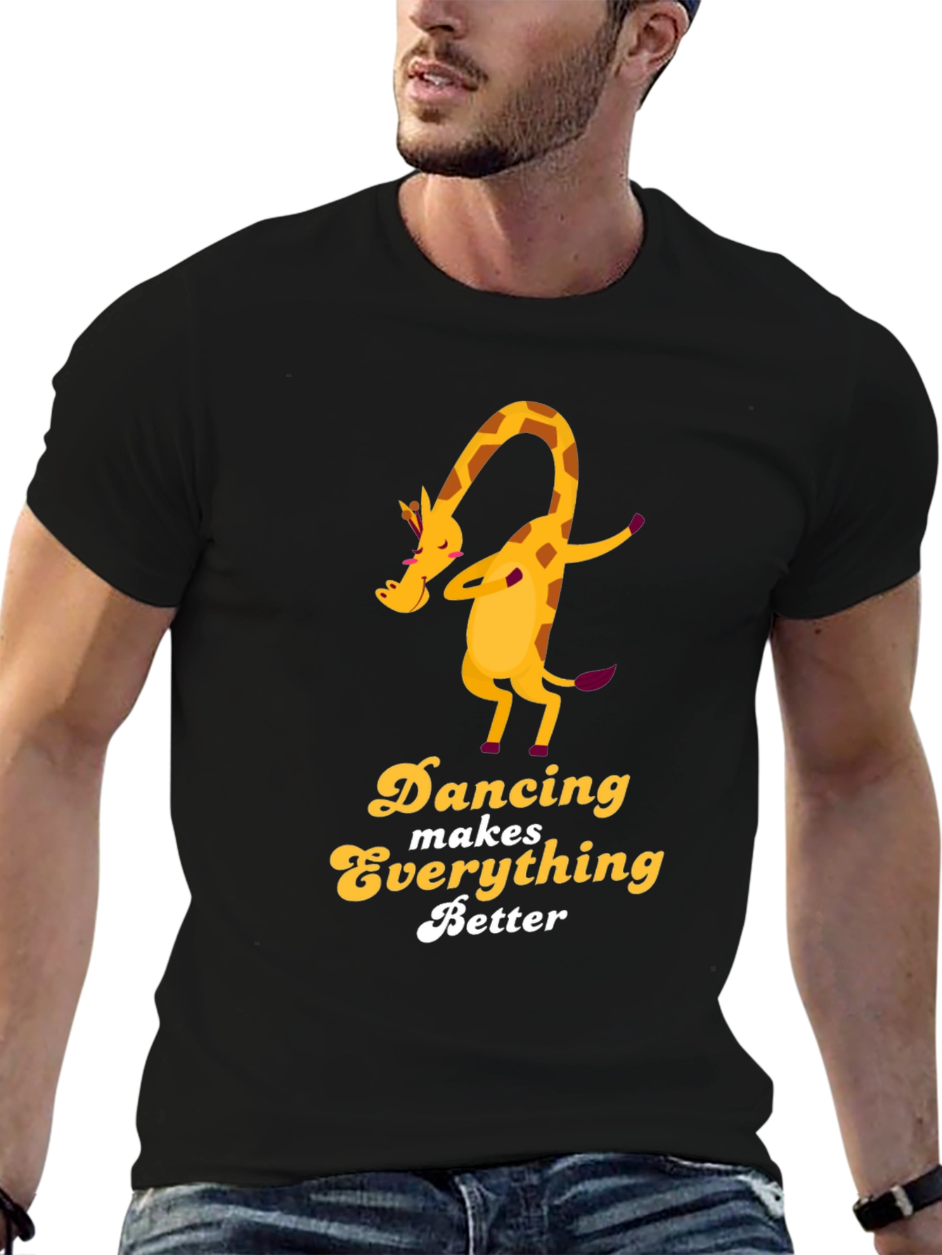 Dancing Giraffe Graphic Tee - Makes Everything Better
