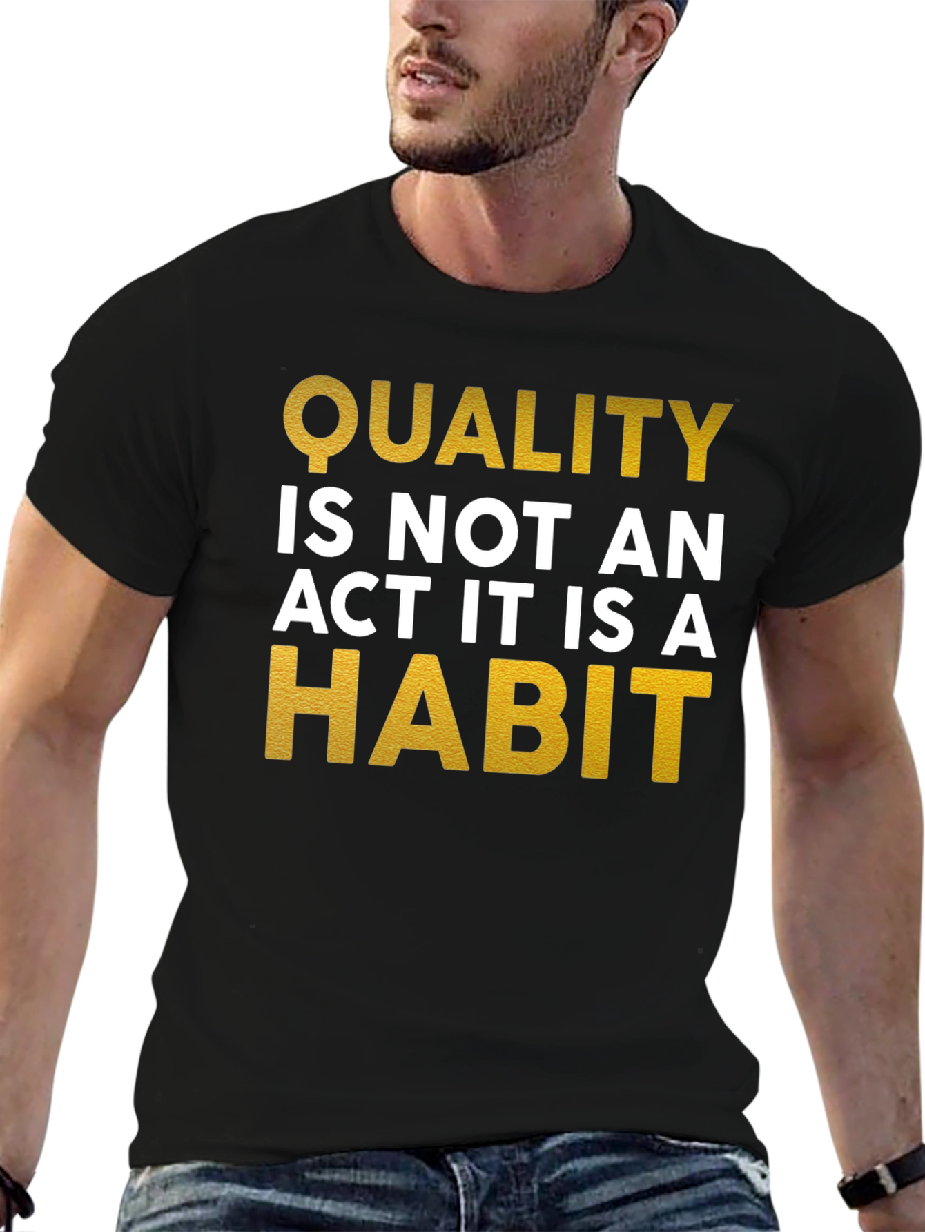 Quality Habit Graphic Tee - Inspiring Mens T-Shirt