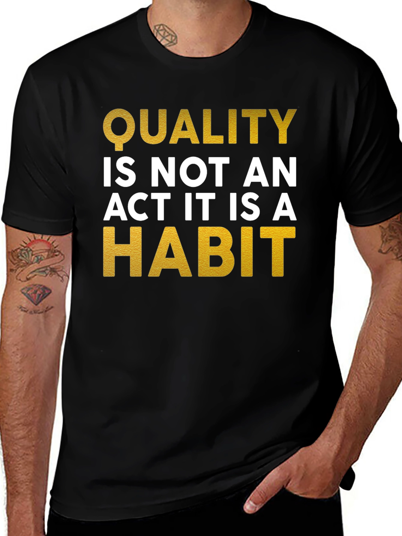 Quality Habit Graphic Tee - Inspiring Mens T-Shirt