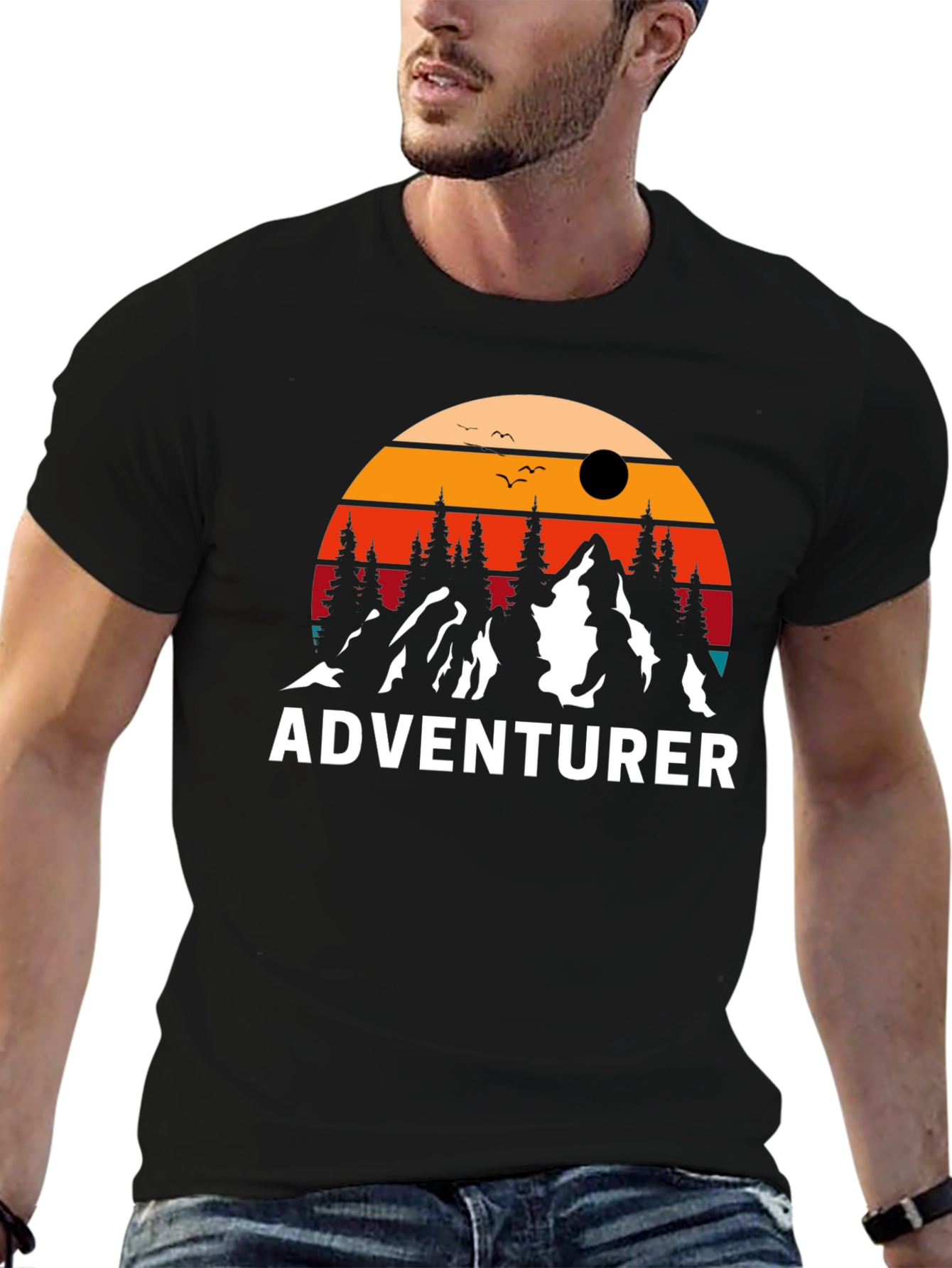 Adventurer Graphic T-Shirt - Mountain Design