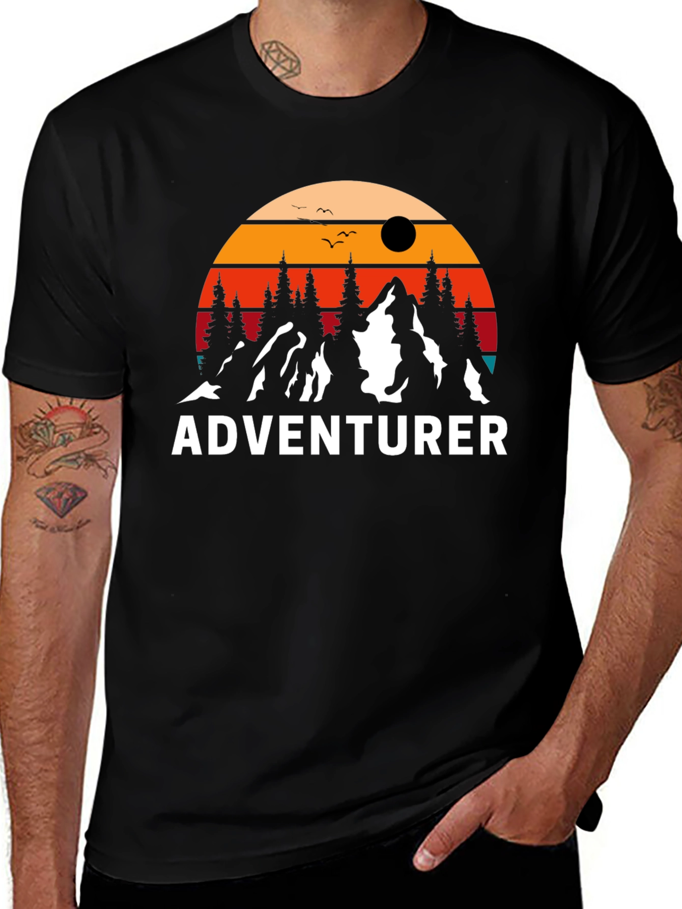 Adventurer Graphic T-Shirt - Mountain Design