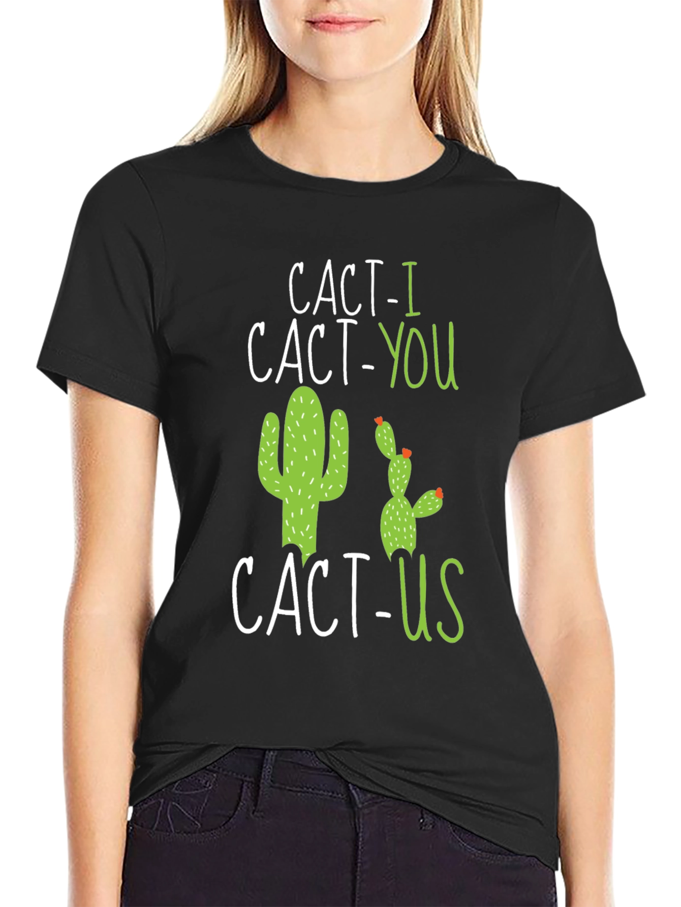 Cact-I Cact-You Cact-Us Graphic Tee - Funny Cactus T-Shirt