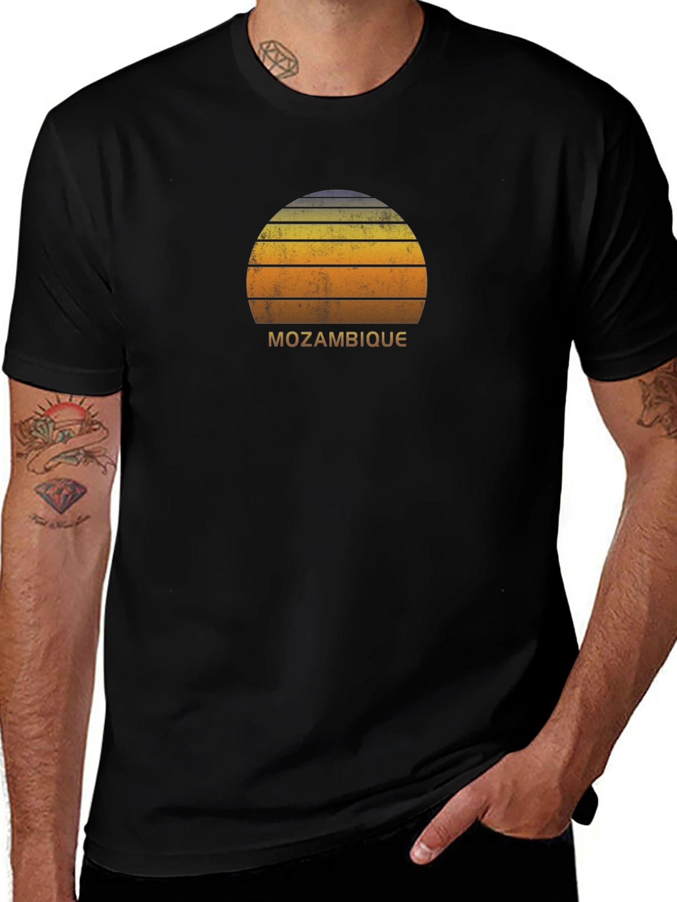 Retro Mozambique Sunset Graphic Tee