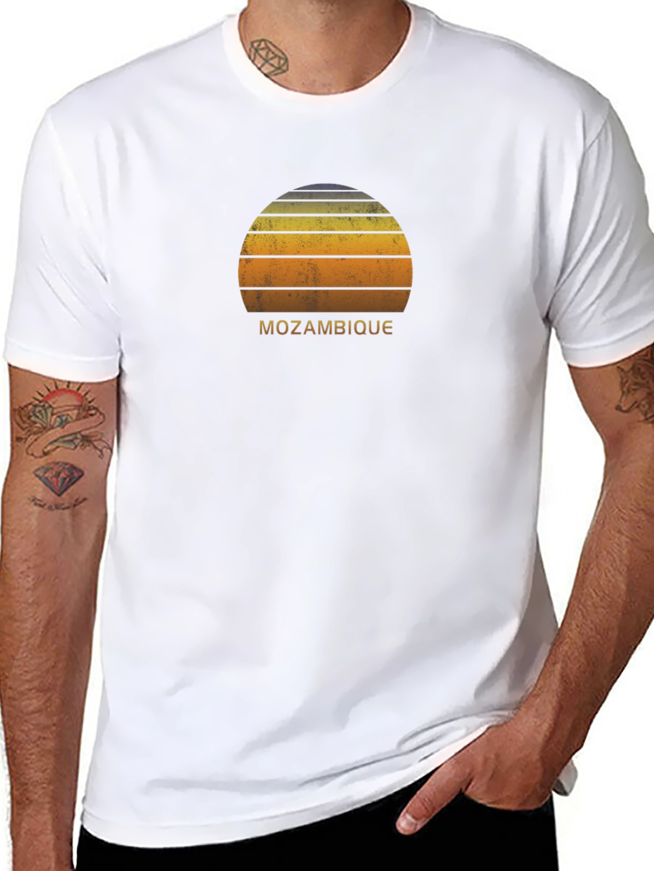 Retro Mozambique Sunset Graphic Tee