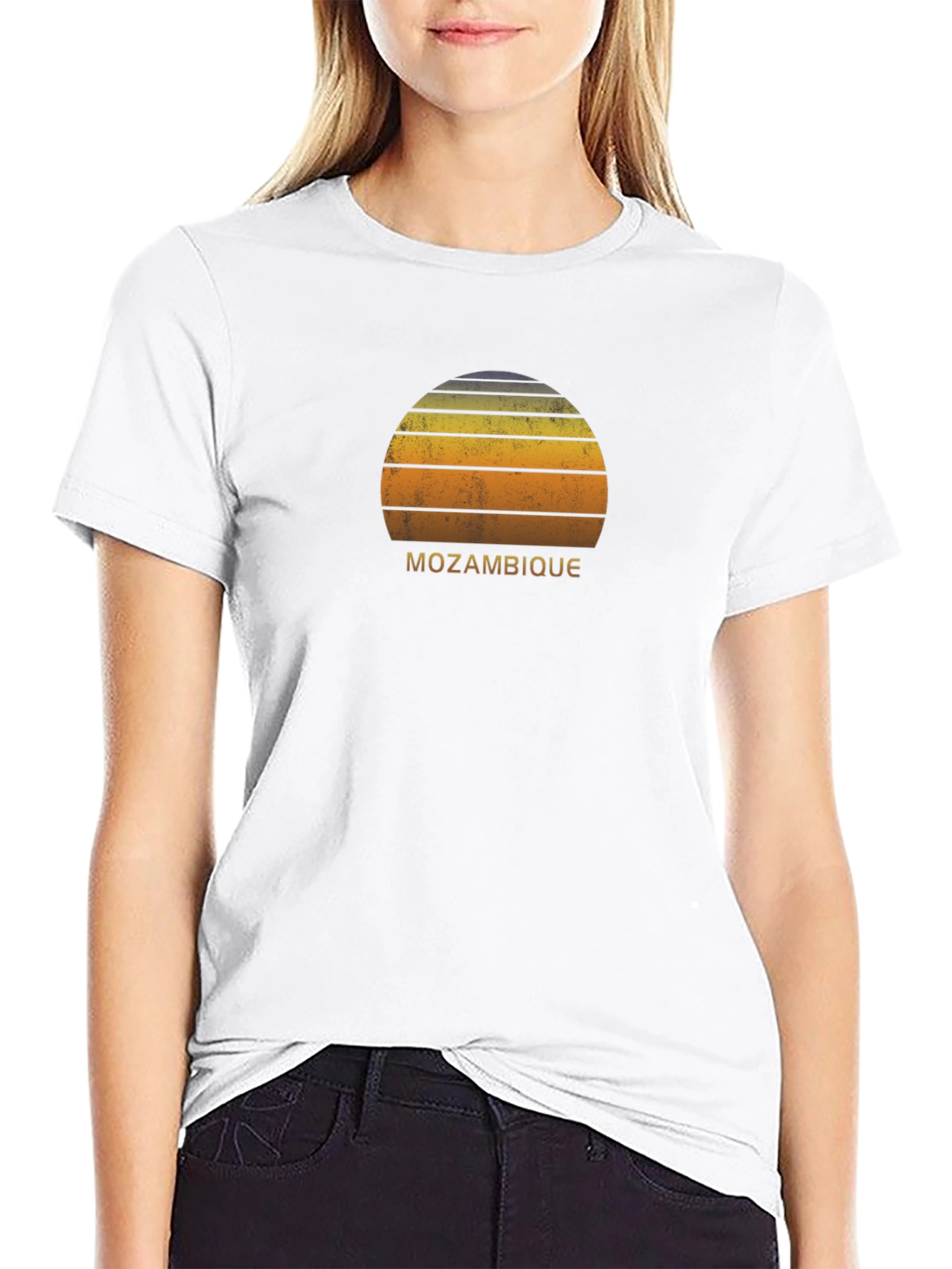 Retro Mozambique Sunset Graphic Tee