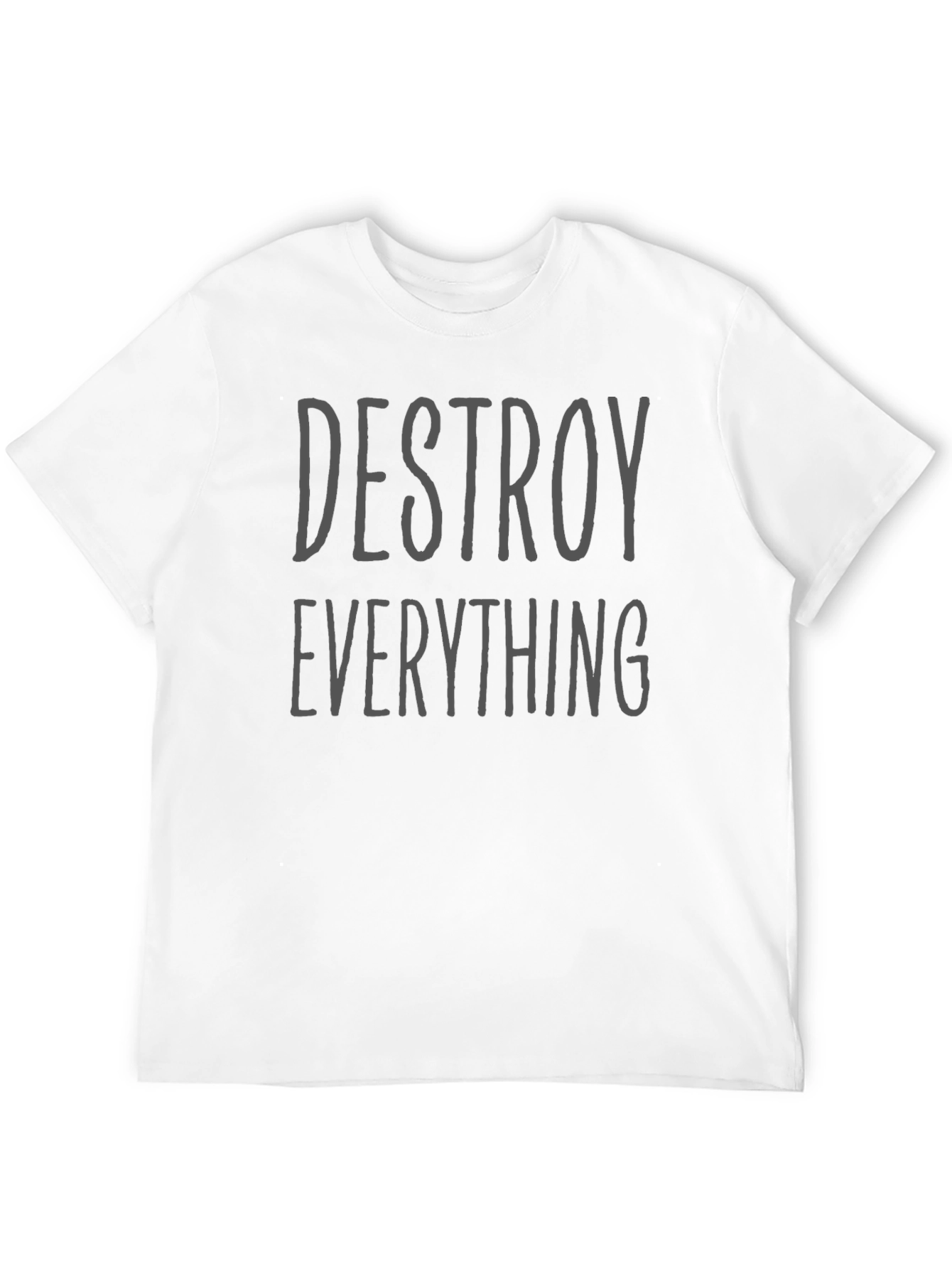 Destroy Everything Graphic Tee - Black Cotton Shirt