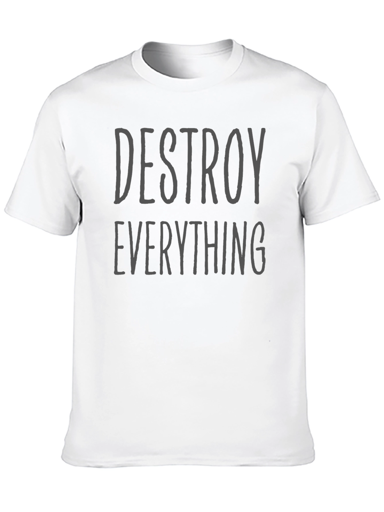 Destroy Everything Graphic Tee - Black Cotton Shirt