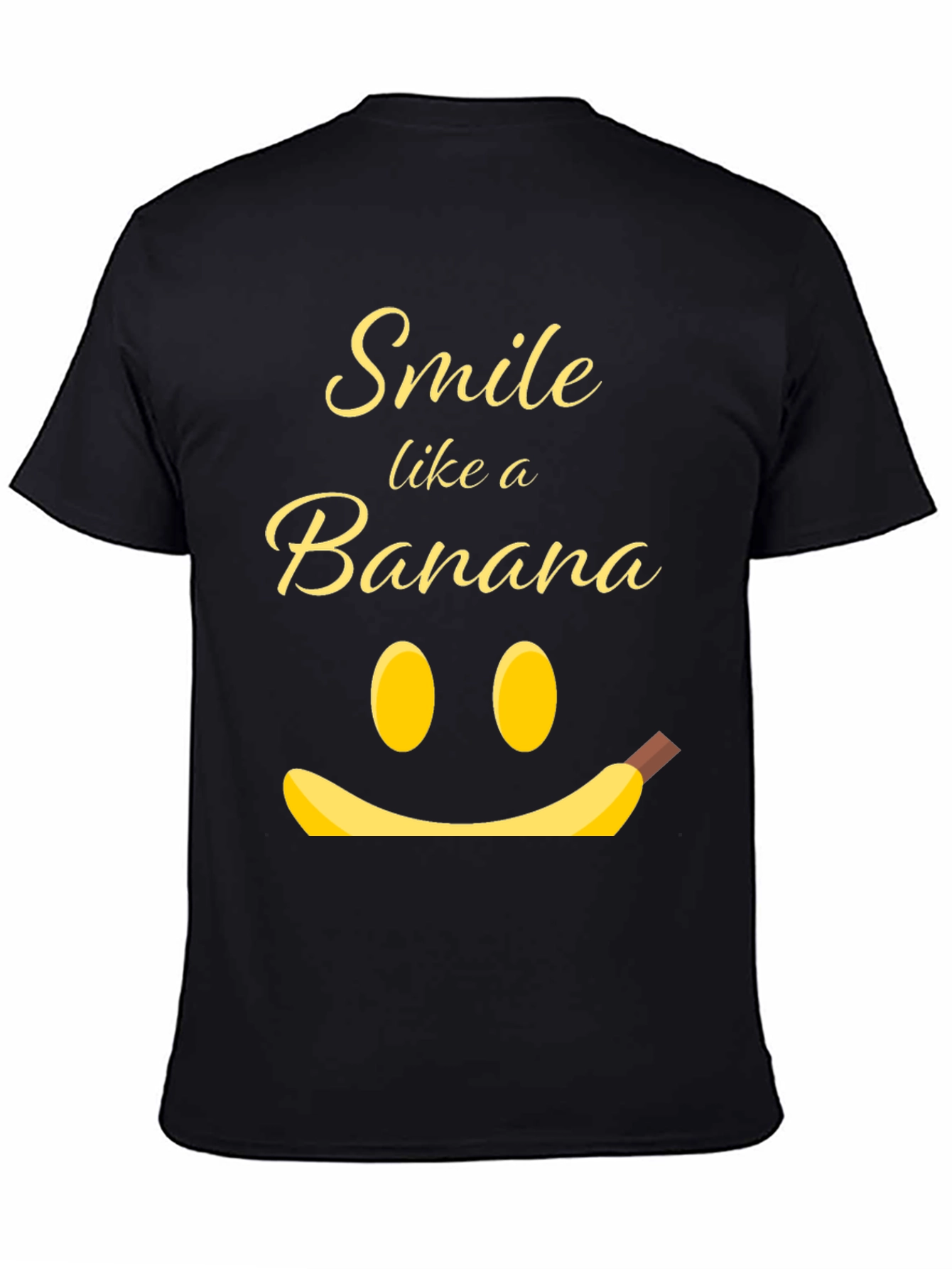 Smile Like a Banana Black Graphic T-Shirt