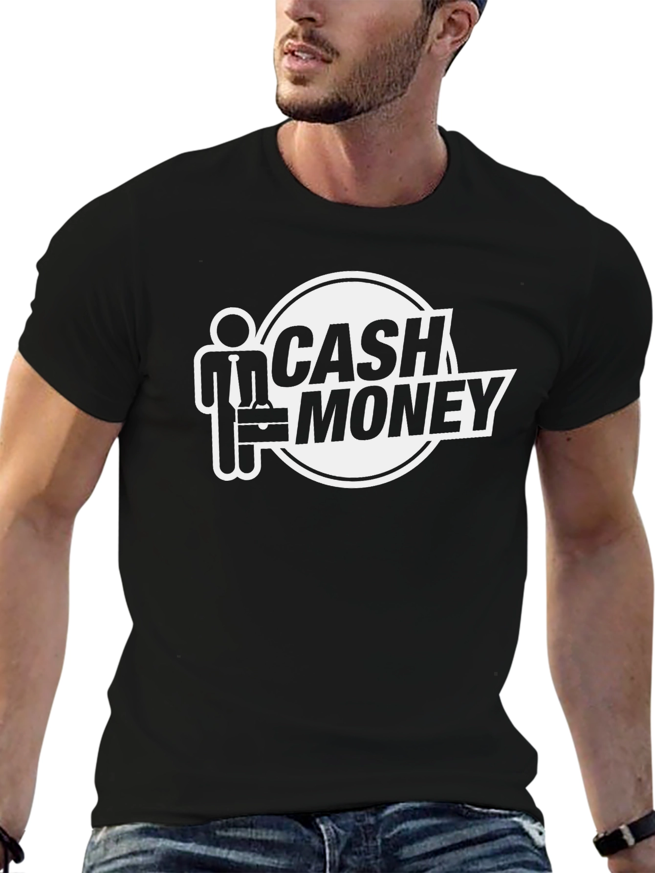 Cash Money Graphic Tee - Black Cotton T-Shirt