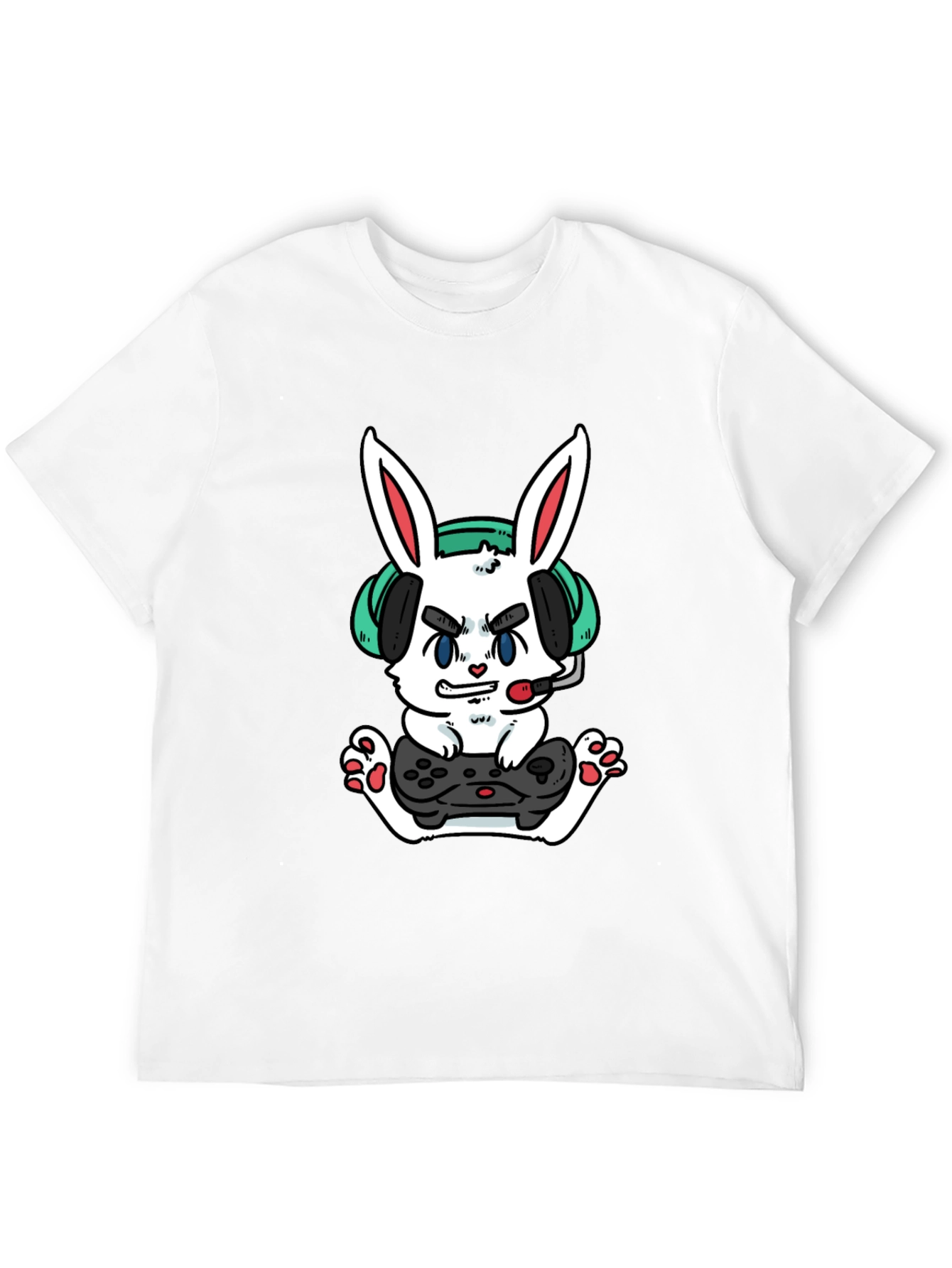 Gamer Bunny T-Shirt - Funny Cartoon Rabbit Tee