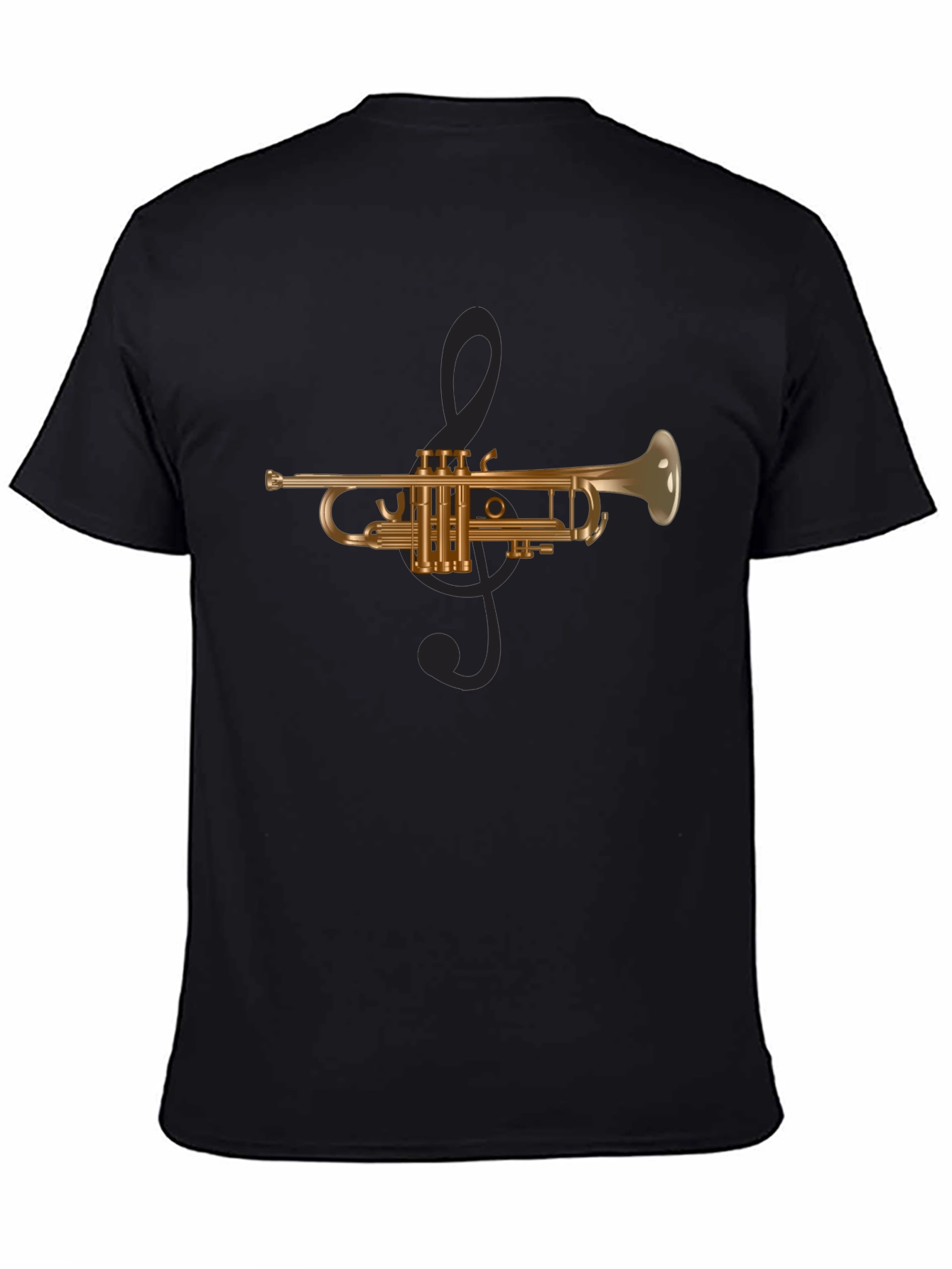 Musical Trumpet Graphic Tee - Black T-Shirt