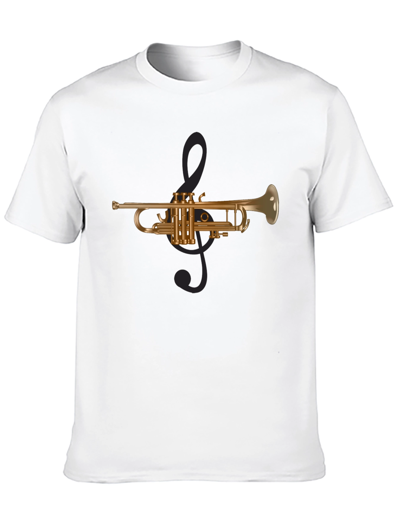 Musical Trumpet Graphic Tee - Black T-Shirt