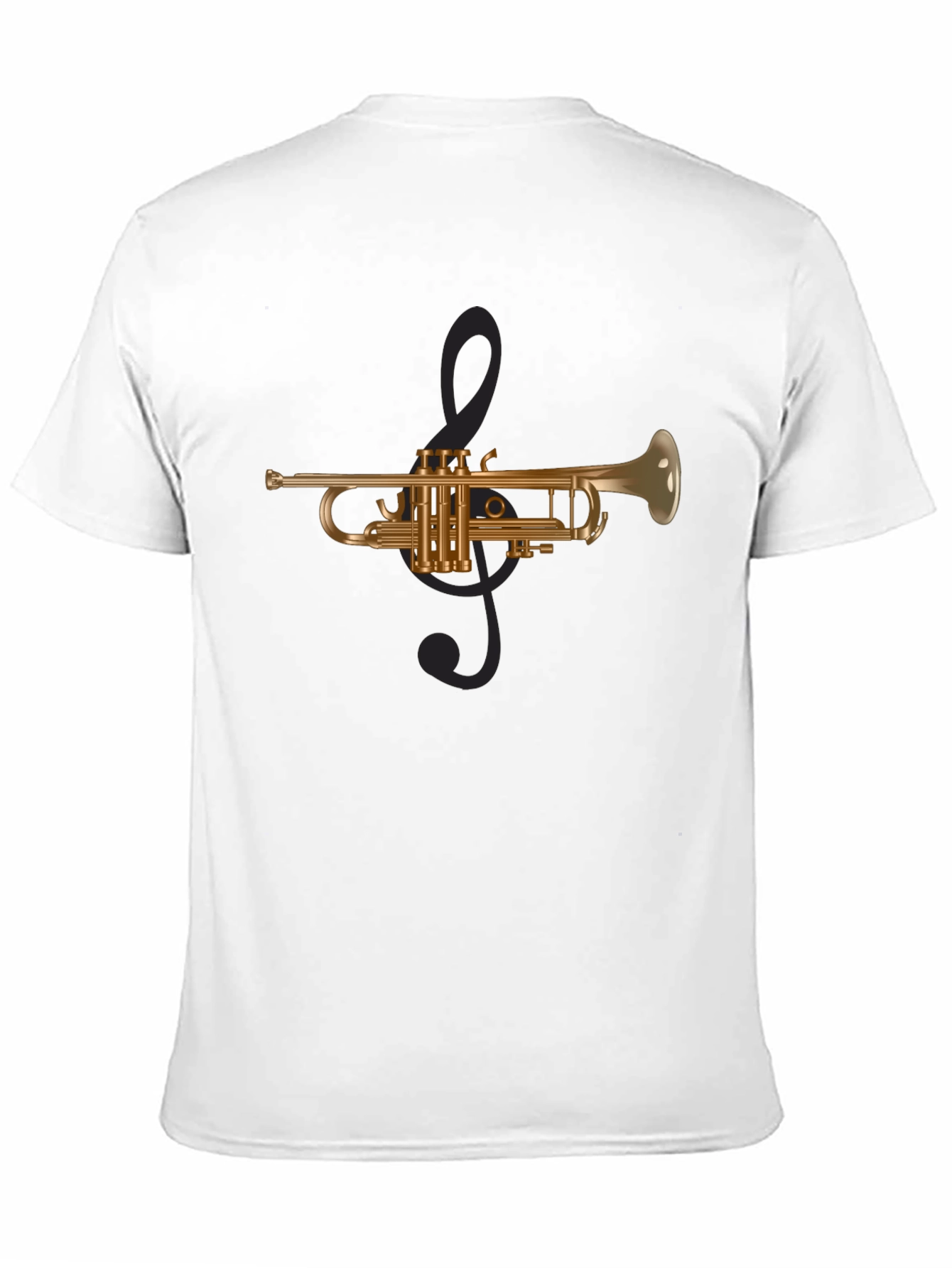 Musical Trumpet Graphic Tee - Black T-Shirt