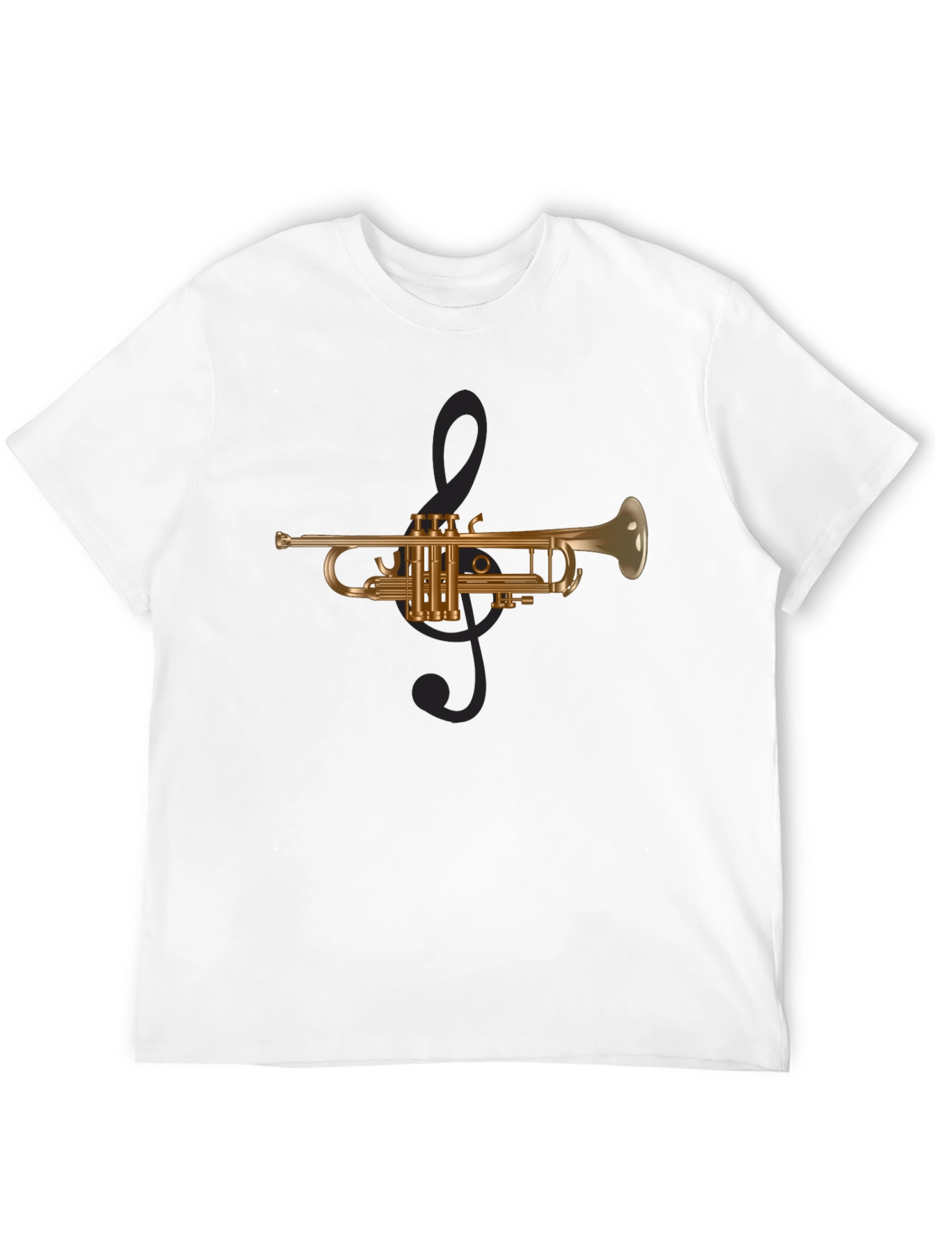 Musical Trumpet Graphic Tee - Black T-Shirt