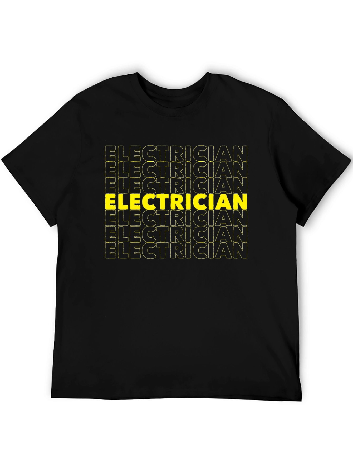 Electrician Graphic Tee - Black Crew Neck