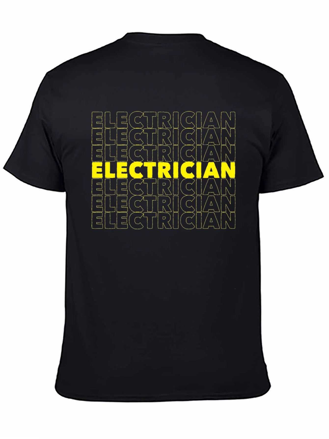 Electrician Graphic Tee - Black Crew Neck