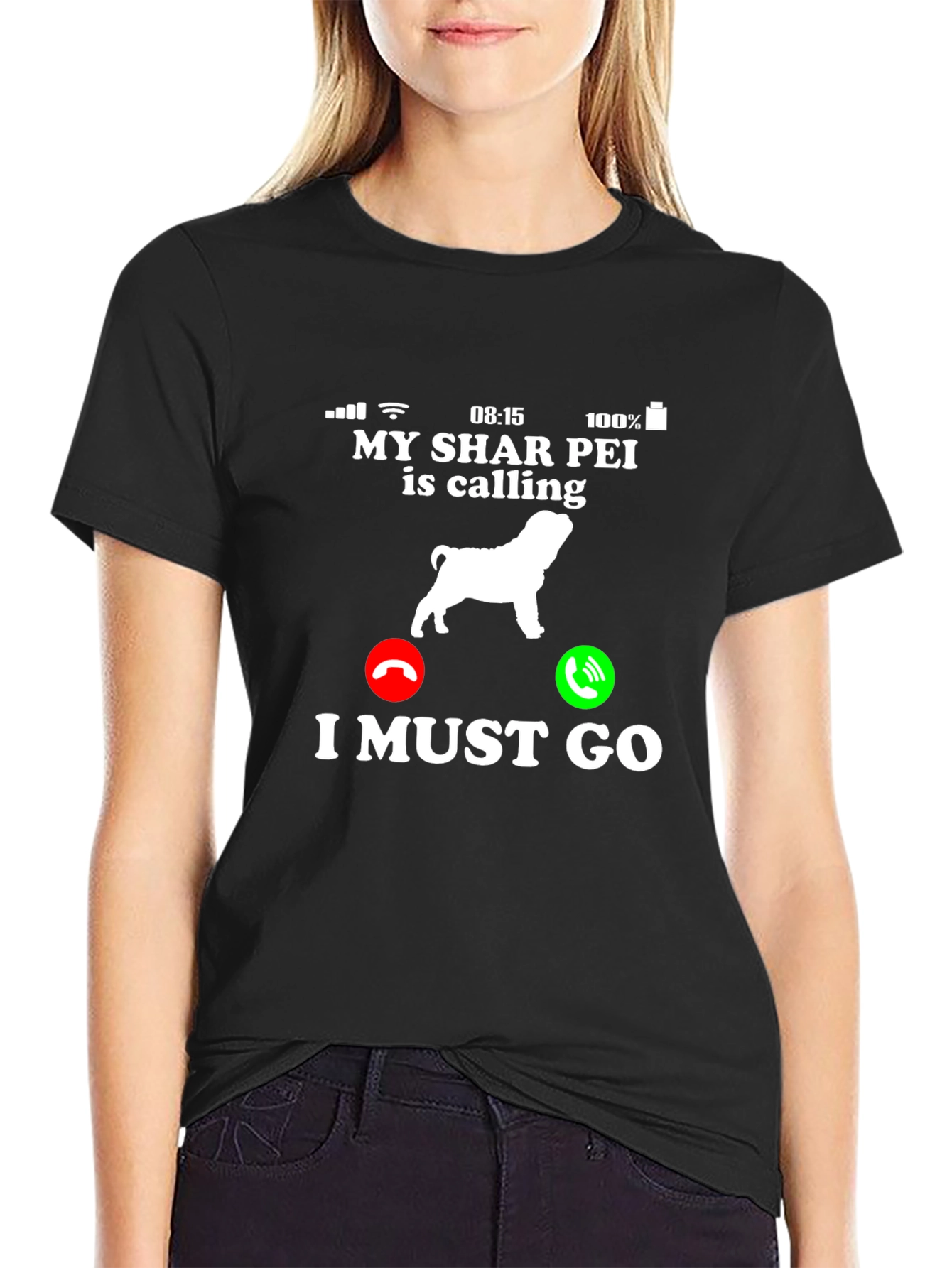 Shar Pei Calling T-Shirt Dog Lover Gift