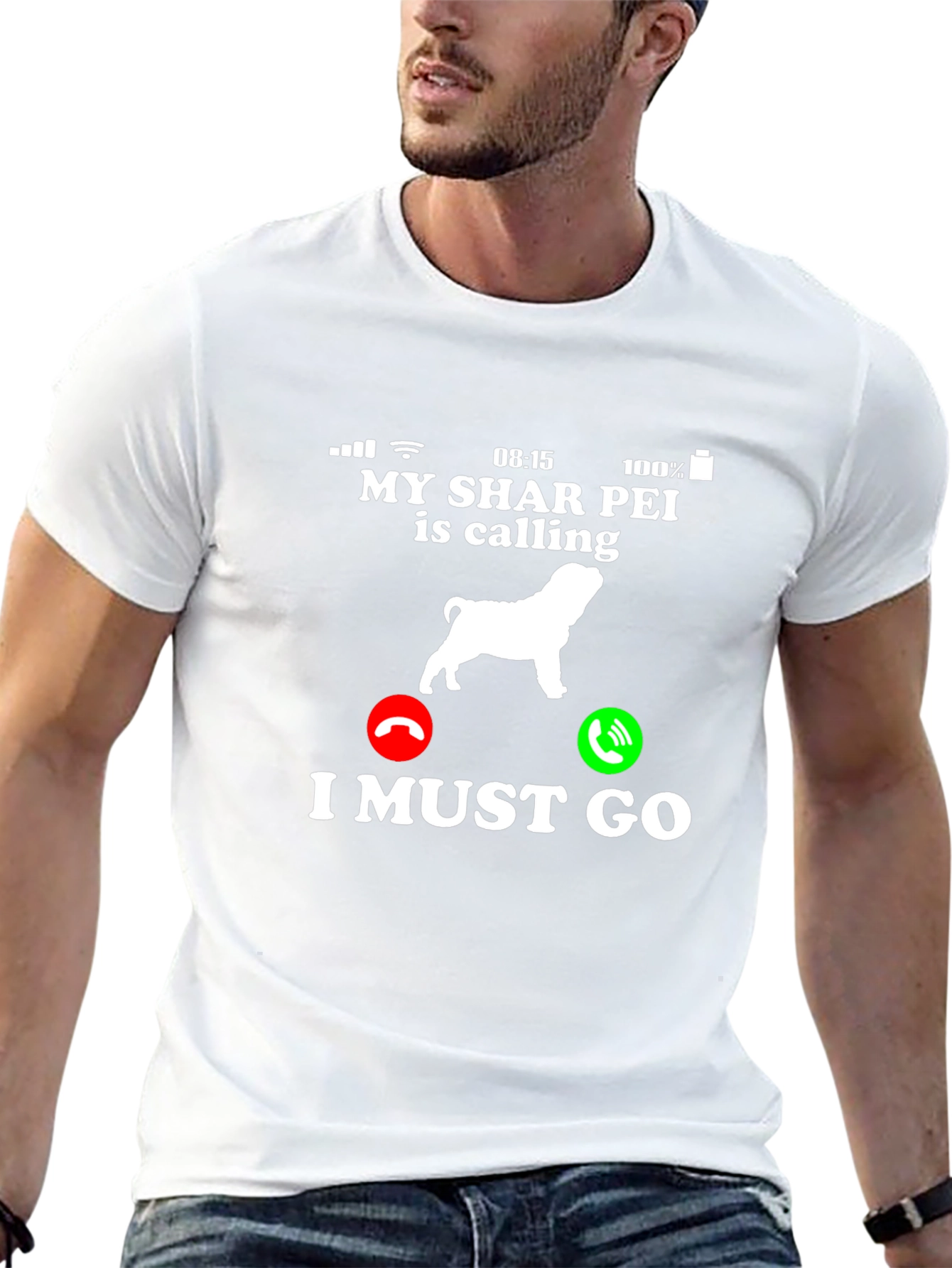 Shar Pei Calling T-Shirt Dog Lover Gift