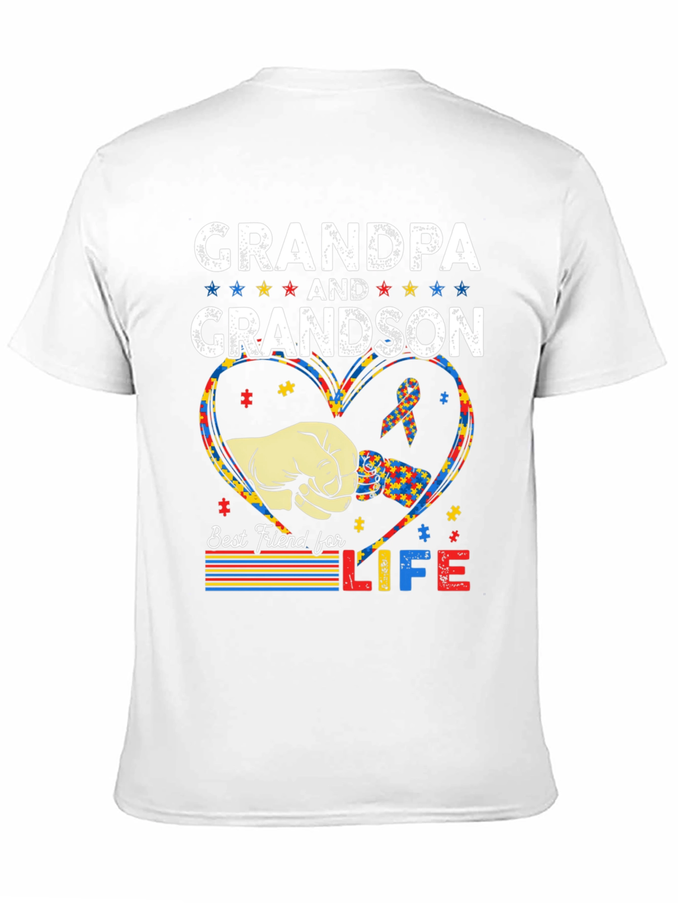 Grandpa and Grandson Autism Awareness T-Shirt
