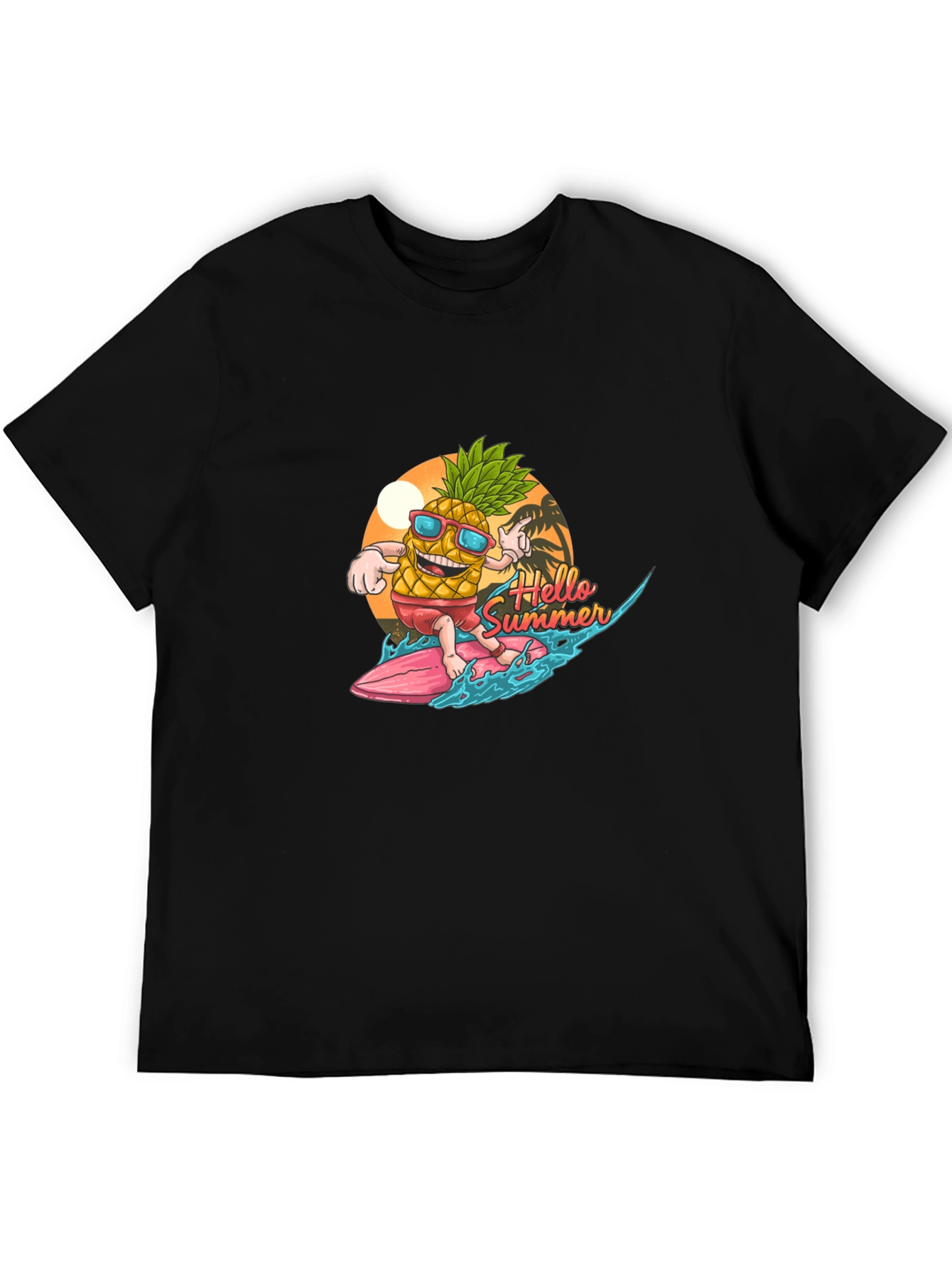 Hello Summer Pineapple Surf T-Shirt