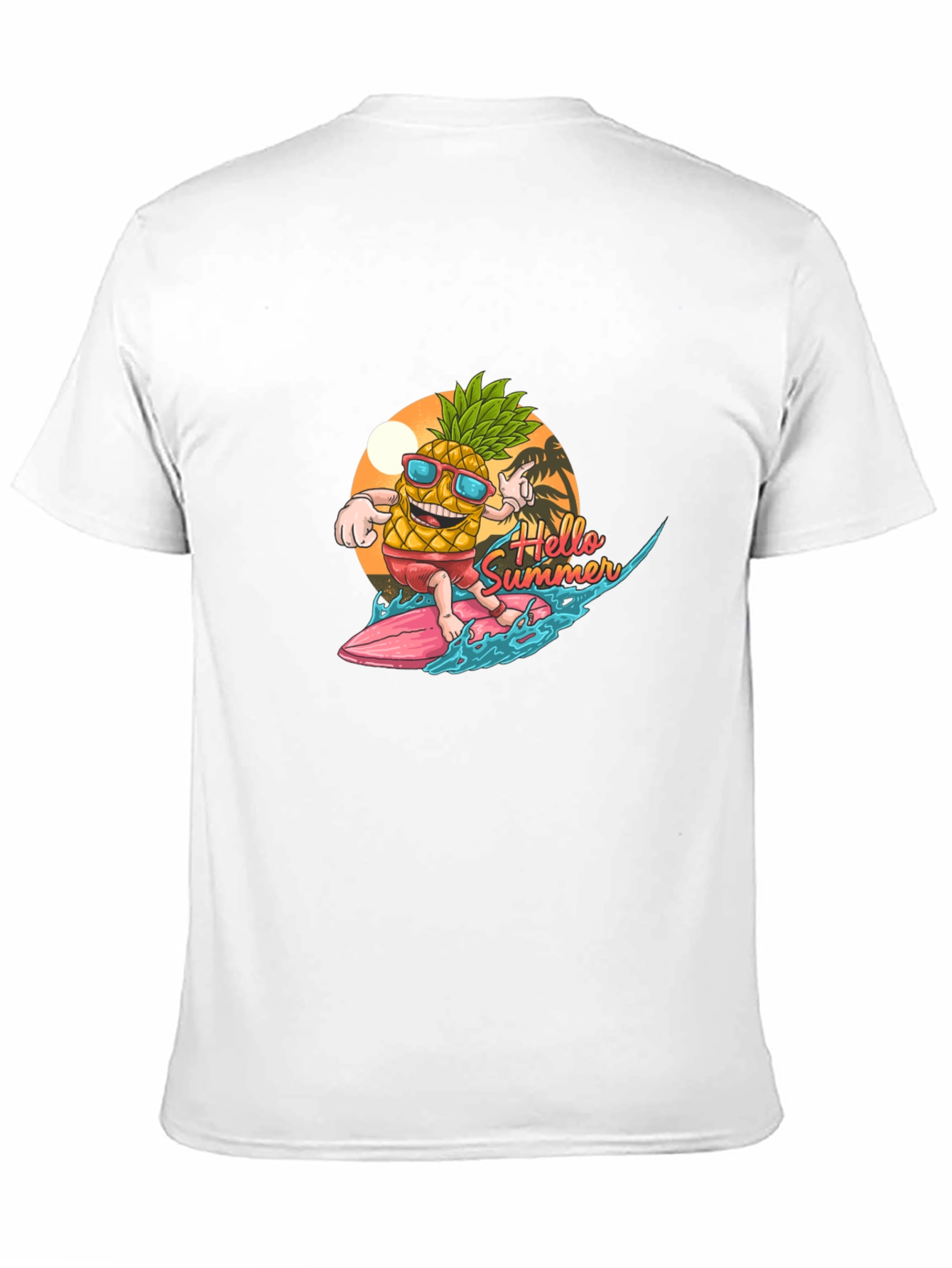 Hello Summer Pineapple Surf T-Shirt