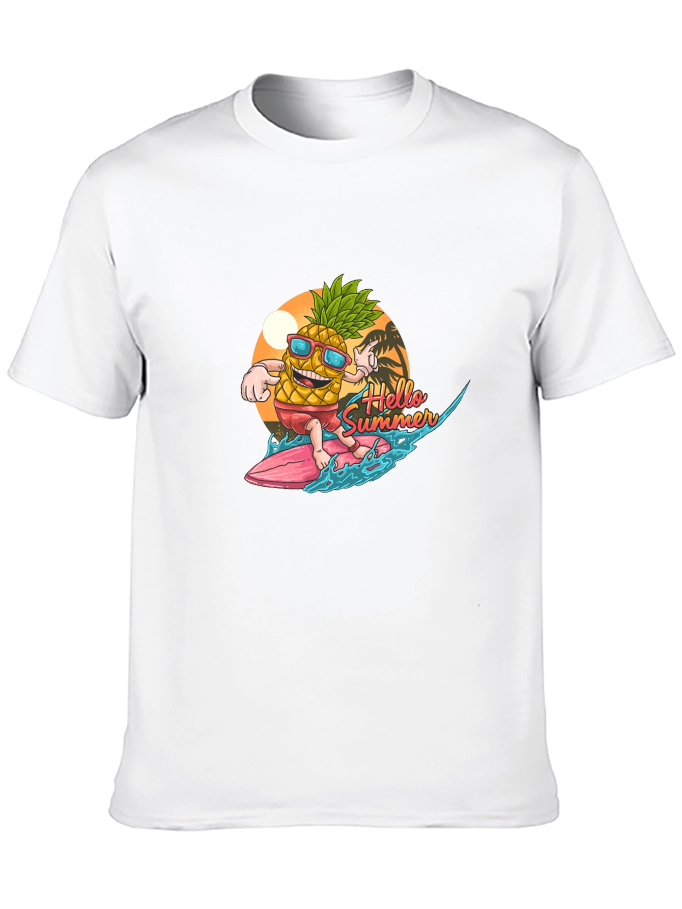 Hello Summer Pineapple Surf T-Shirt