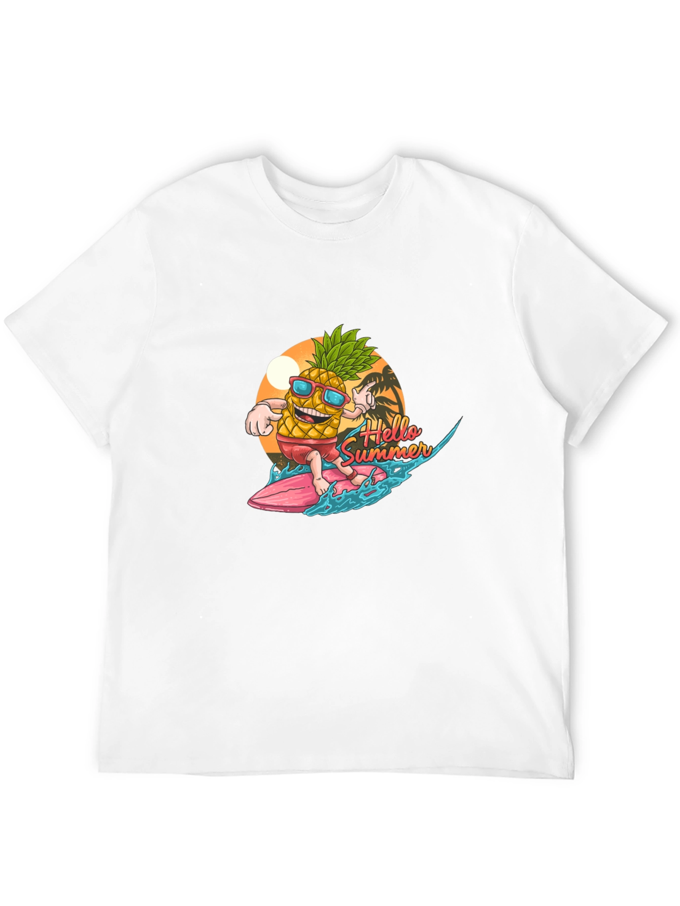 Hello Summer Pineapple Surf T-Shirt