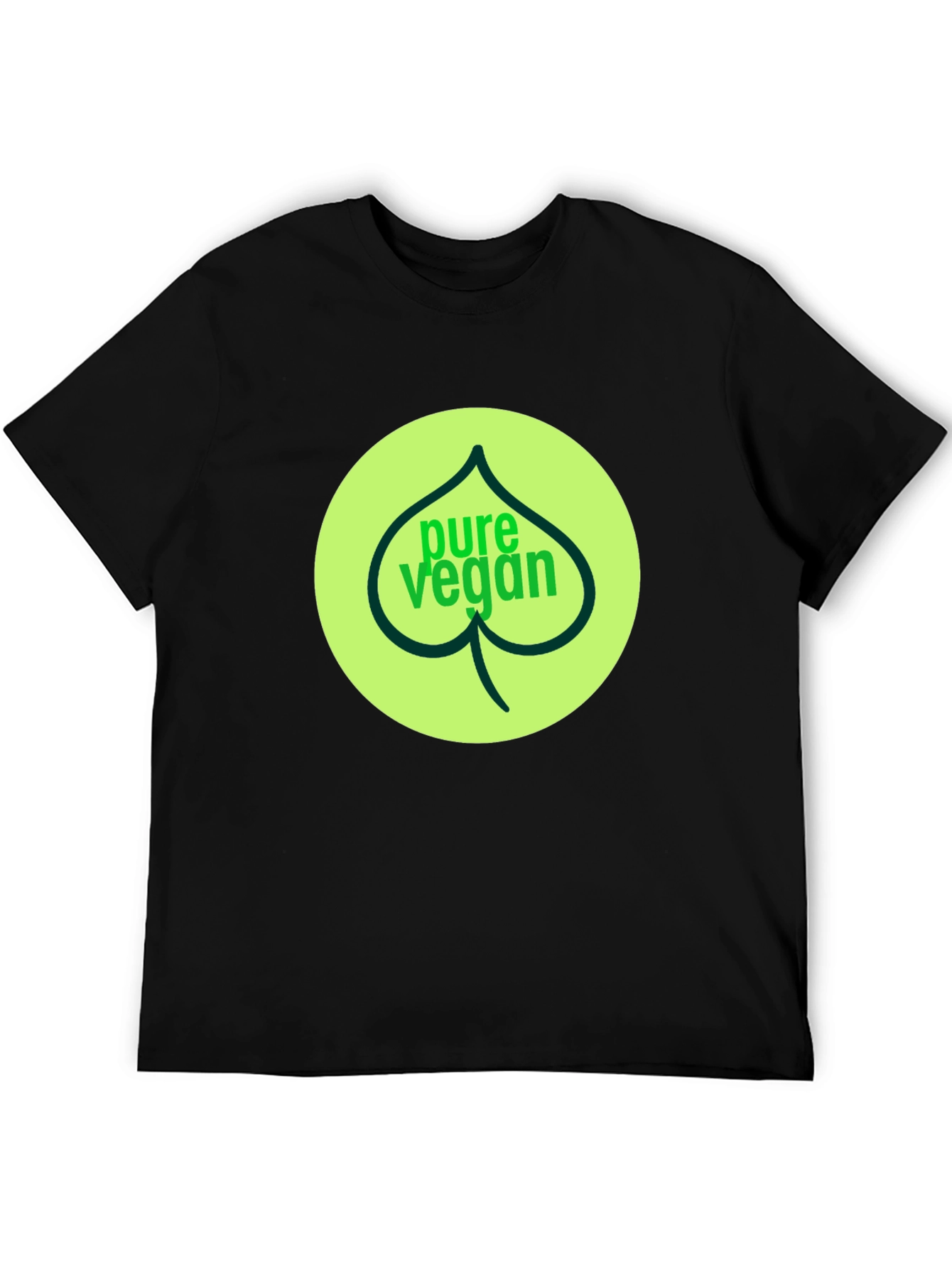 Pure Vegan Graphic Tee - Black Cotton T-Shirt