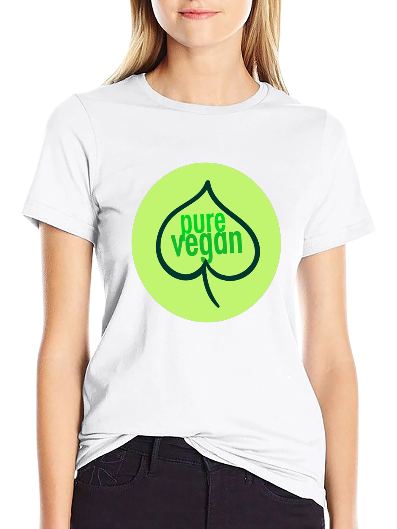 Pure Vegan Graphic Tee - Black Cotton T-Shirt