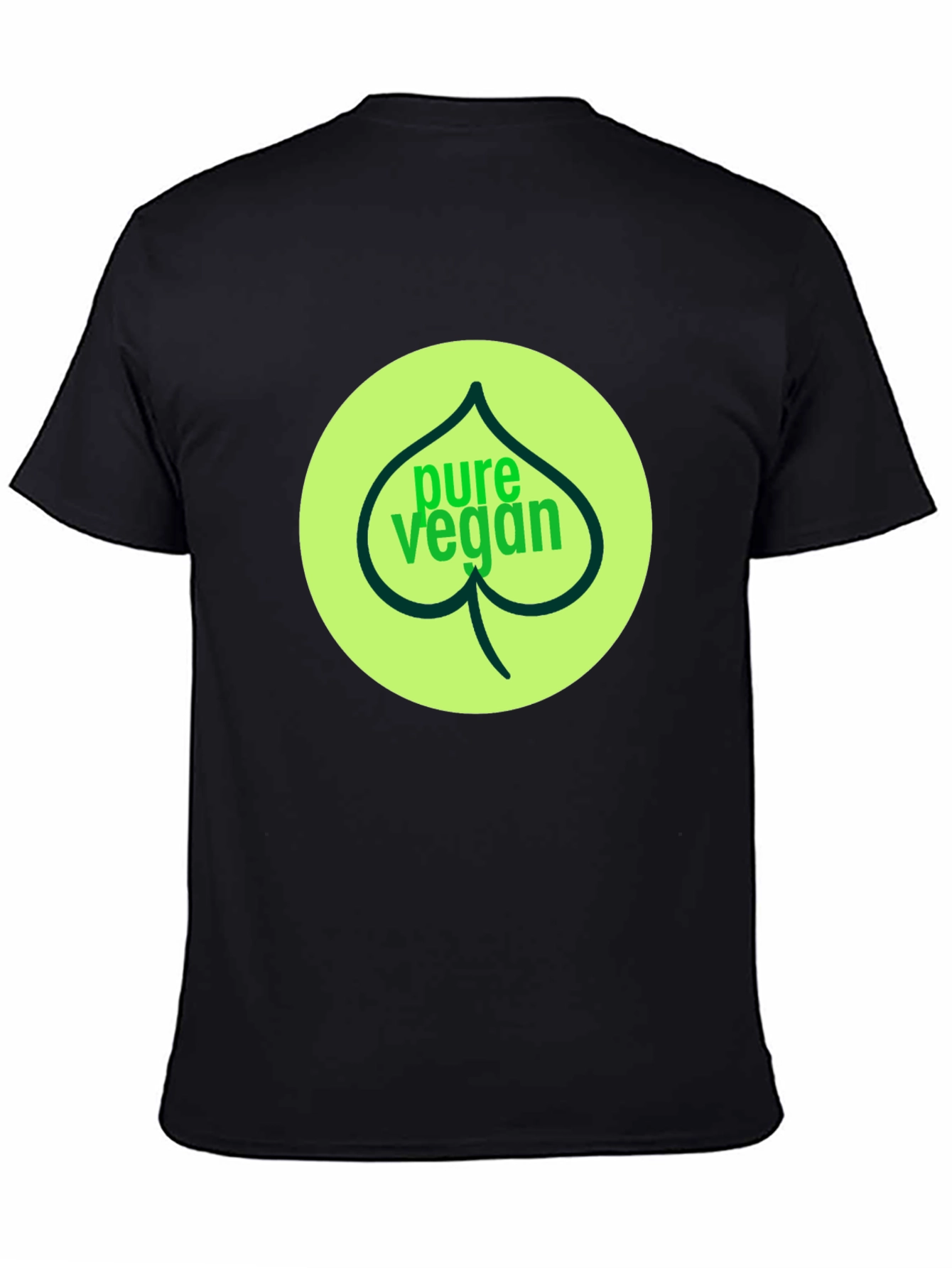 Pure Vegan Graphic Tee - Black Cotton T-Shirt
