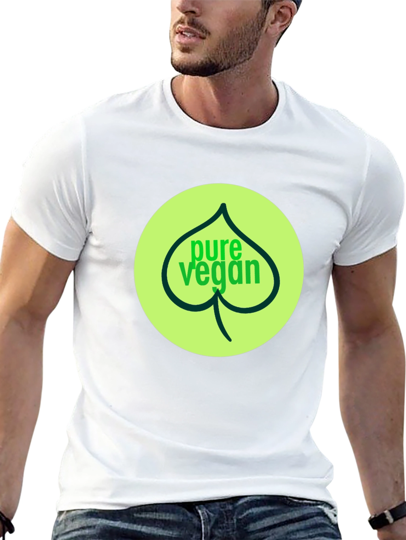 Pure Vegan Graphic Tee - Black Cotton T-Shirt