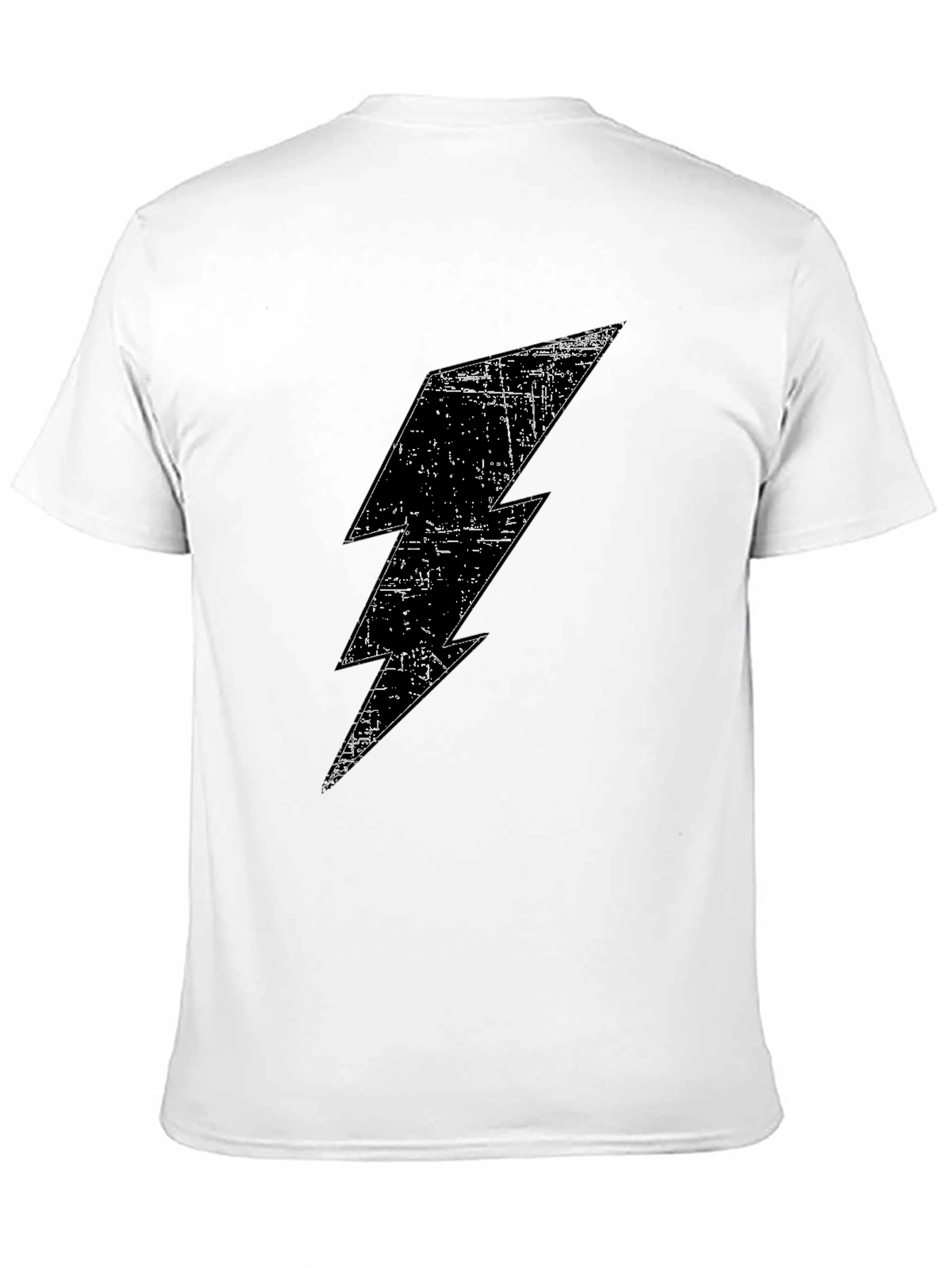 Black T-Shirt with Lightning Bolt Graphic