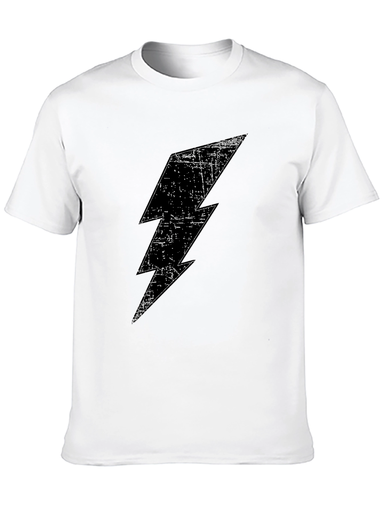 Black T-Shirt with Lightning Bolt Graphic