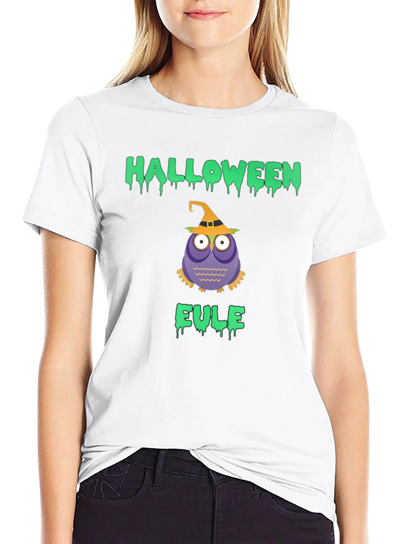 Halloween Owl T-Shirt - Eule Witch Tee