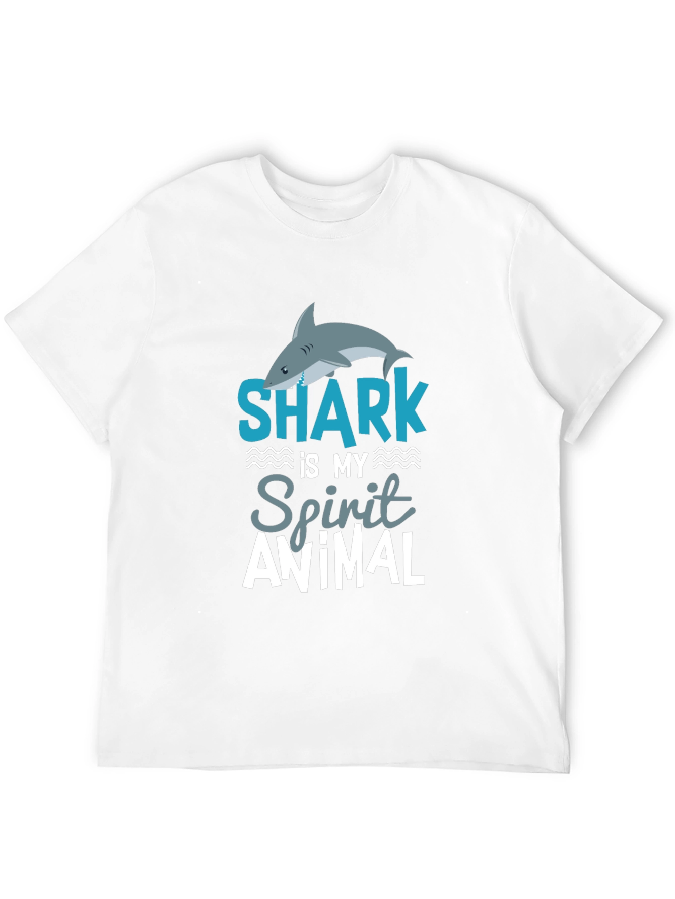 Shark Spirit Animal Graphic T-Shirt - Mens Black Tee