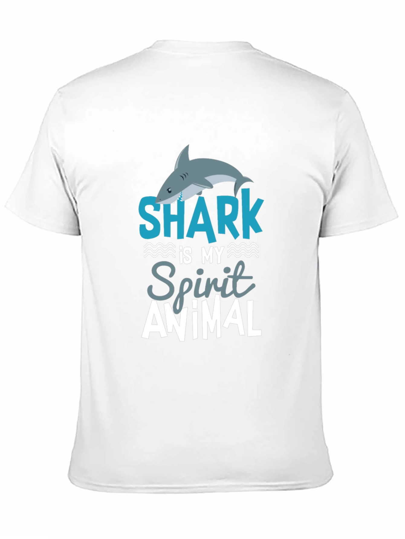 Shark Spirit Animal Graphic T-Shirt - Mens Black Tee